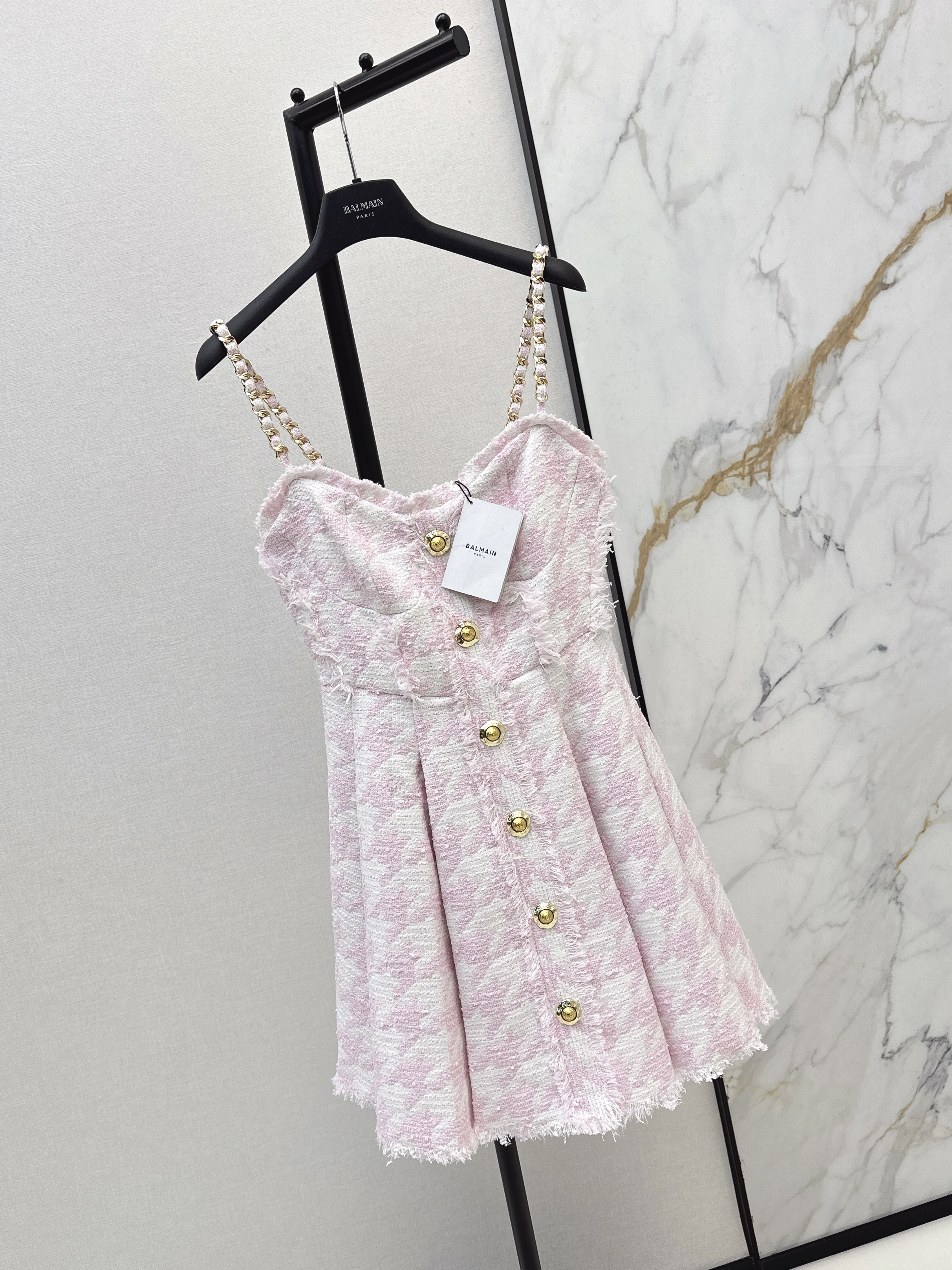 Bal 26ss fringe slip dress