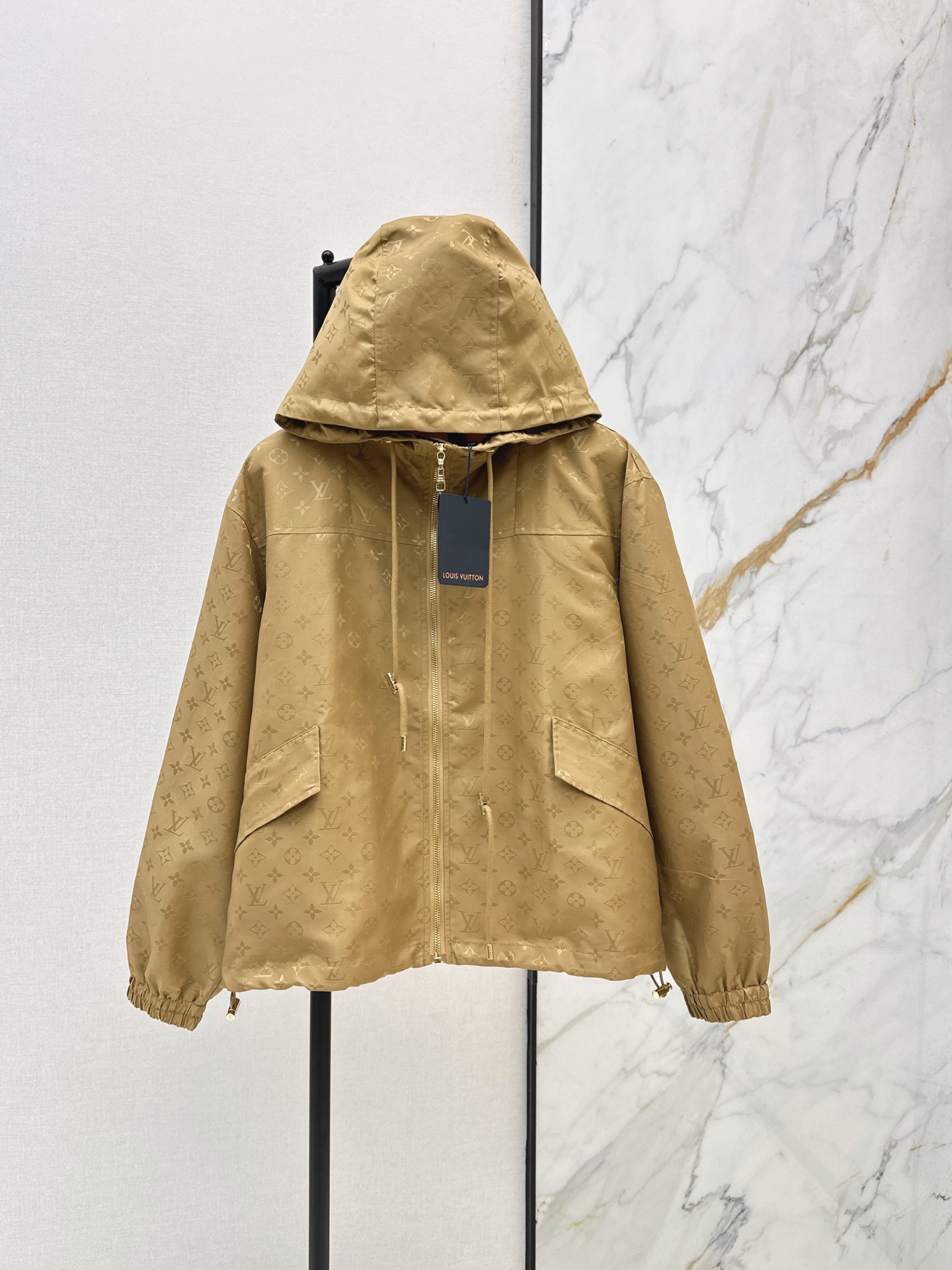 Louis 26ss Tonal Print Hooded Zip Jacke