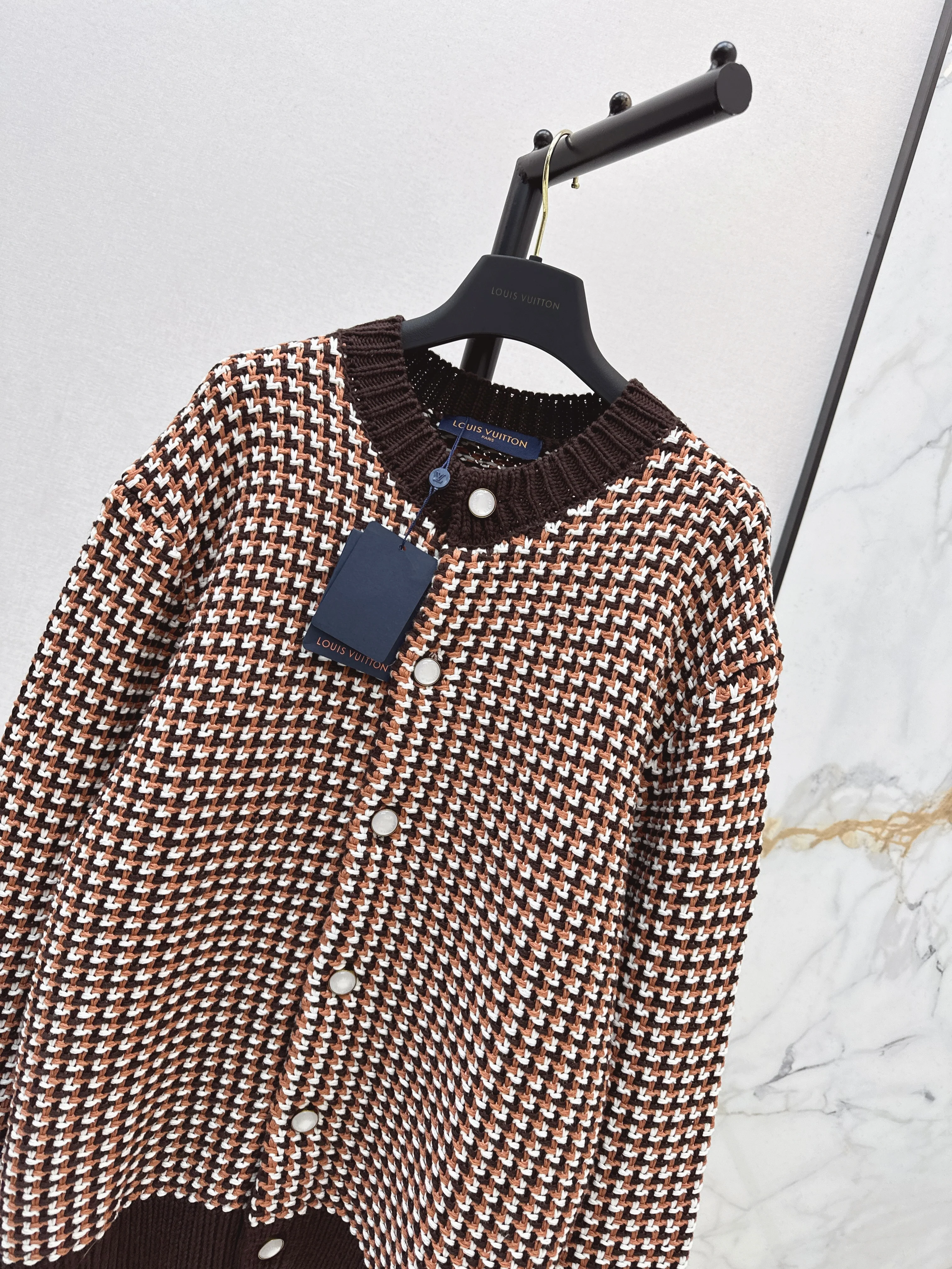 Louis 26ss houndstooth cardigan