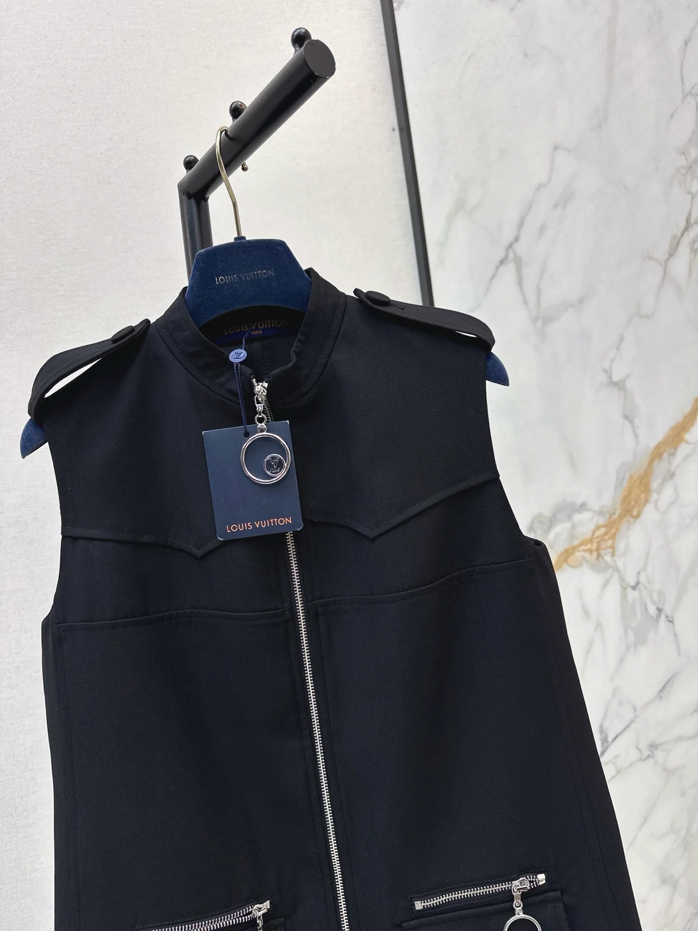 Louis 25fw zip-up sleeveless dress