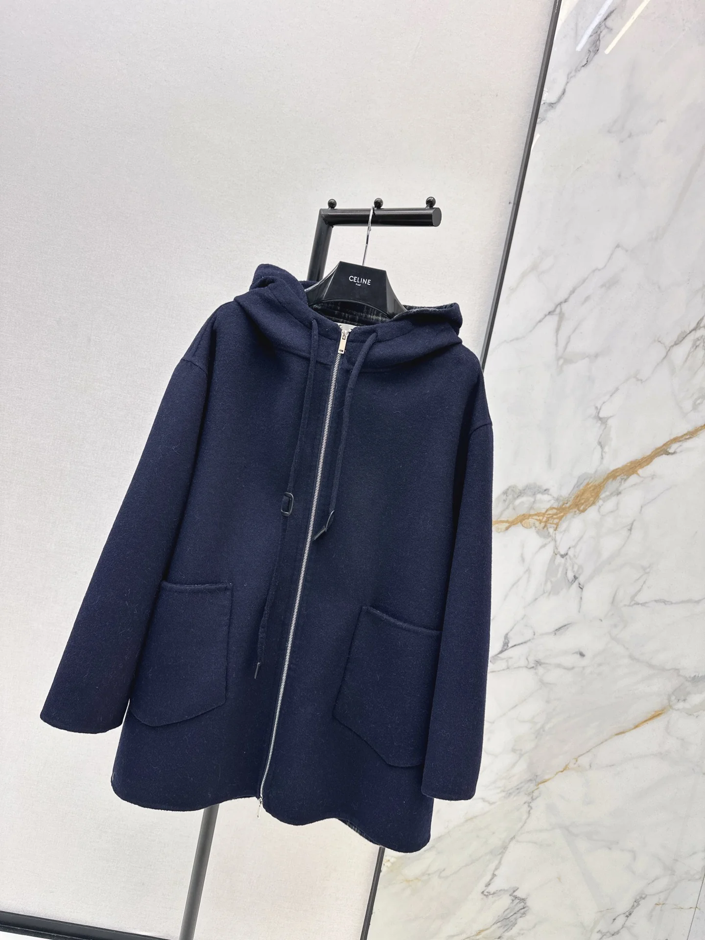 Celi 26ss hooded woolen jacket