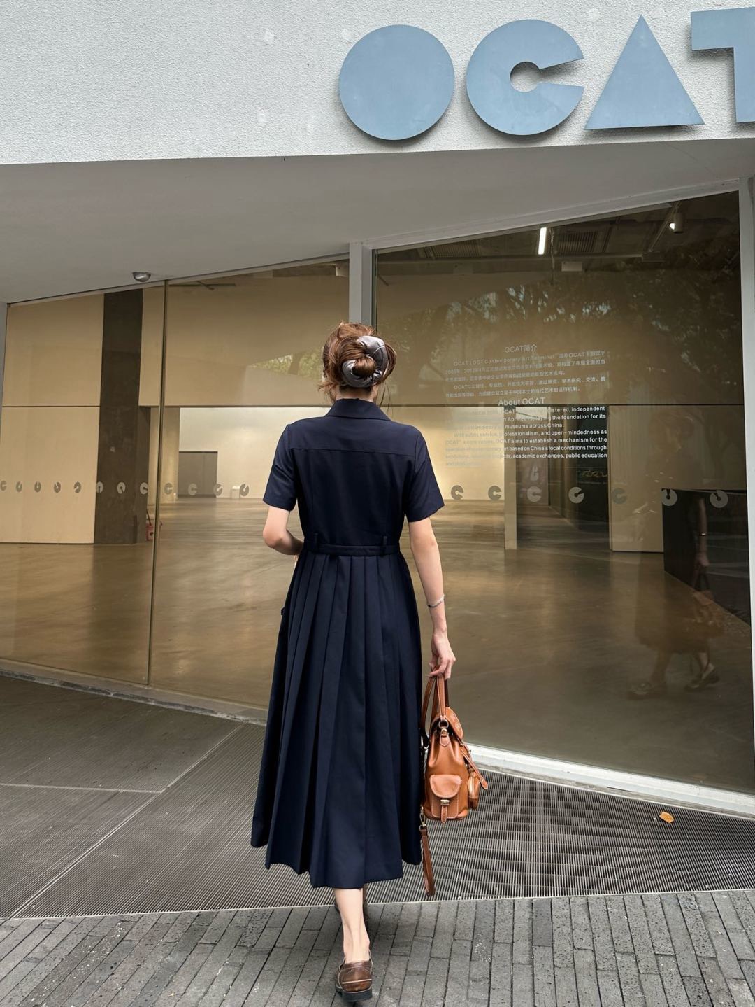 Miu 26ss pleated shirt dress