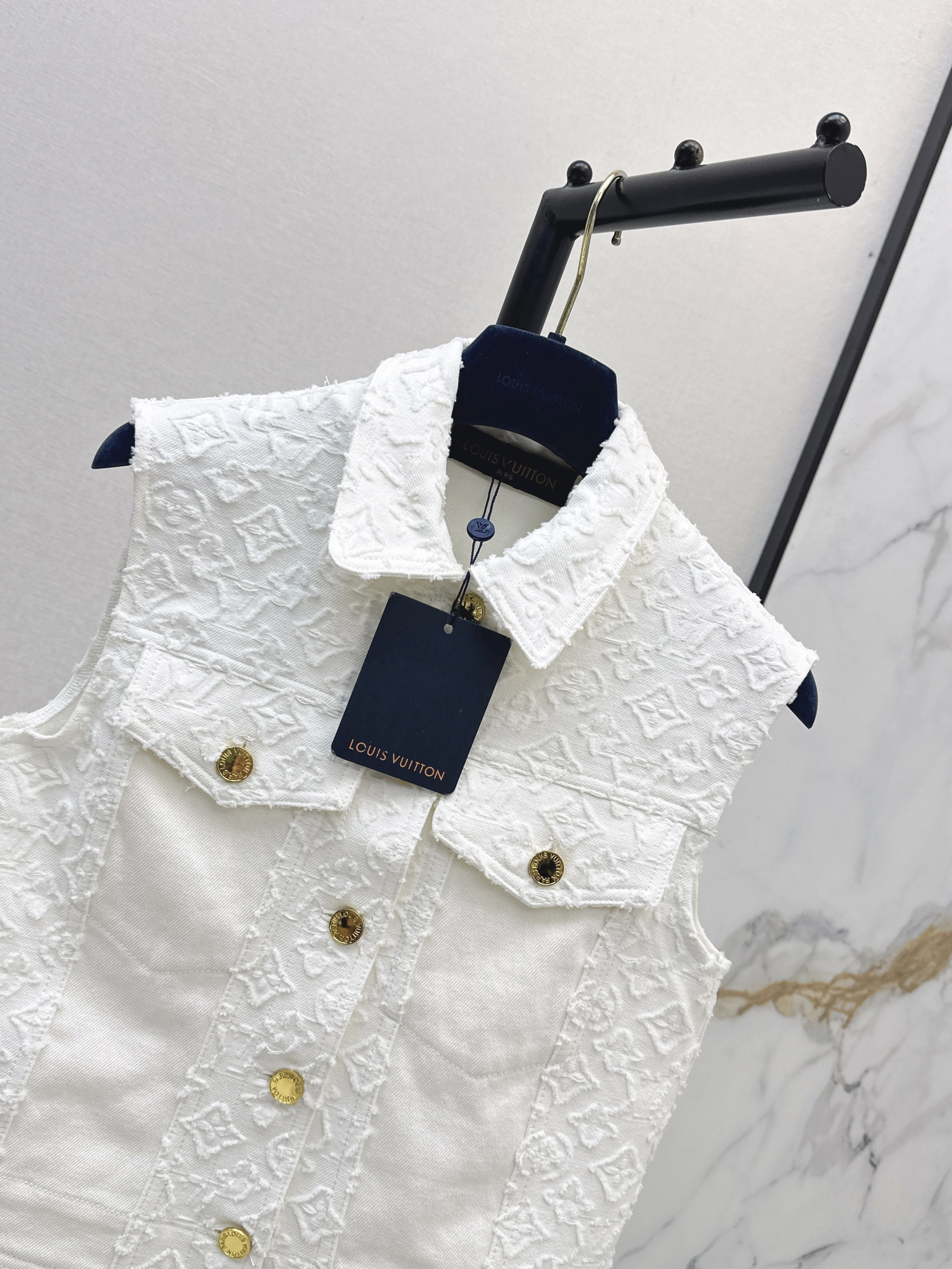 Loui 26ss jacuard denim vest
