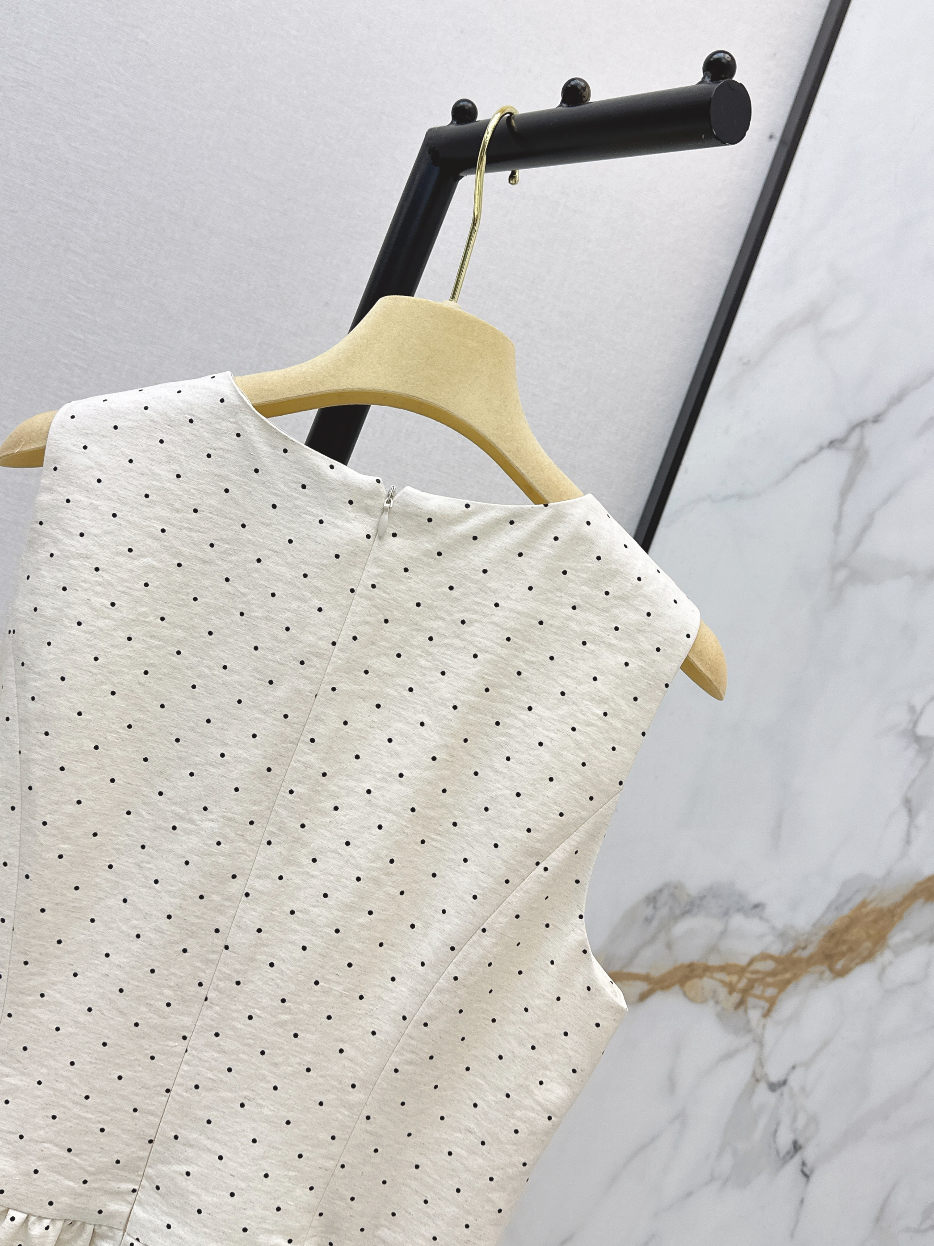 Miu 26ss polka dots dress