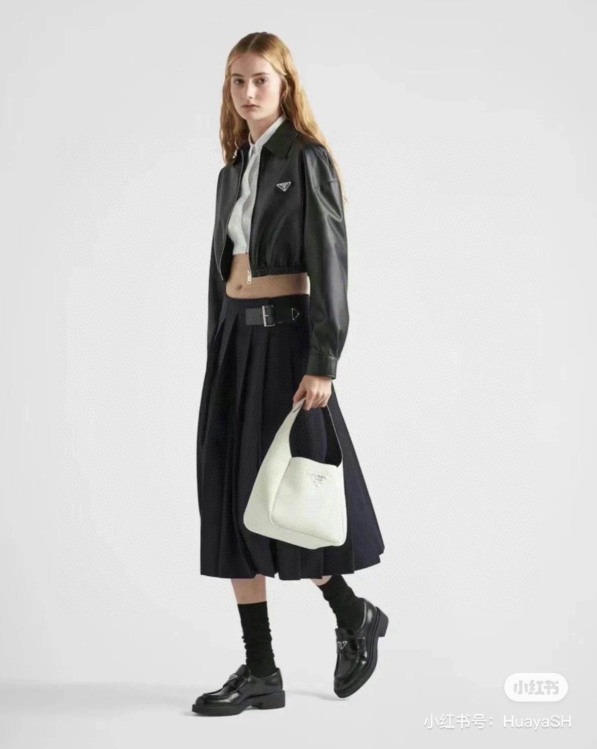 Pra 26ss sheepskin cropped jacket