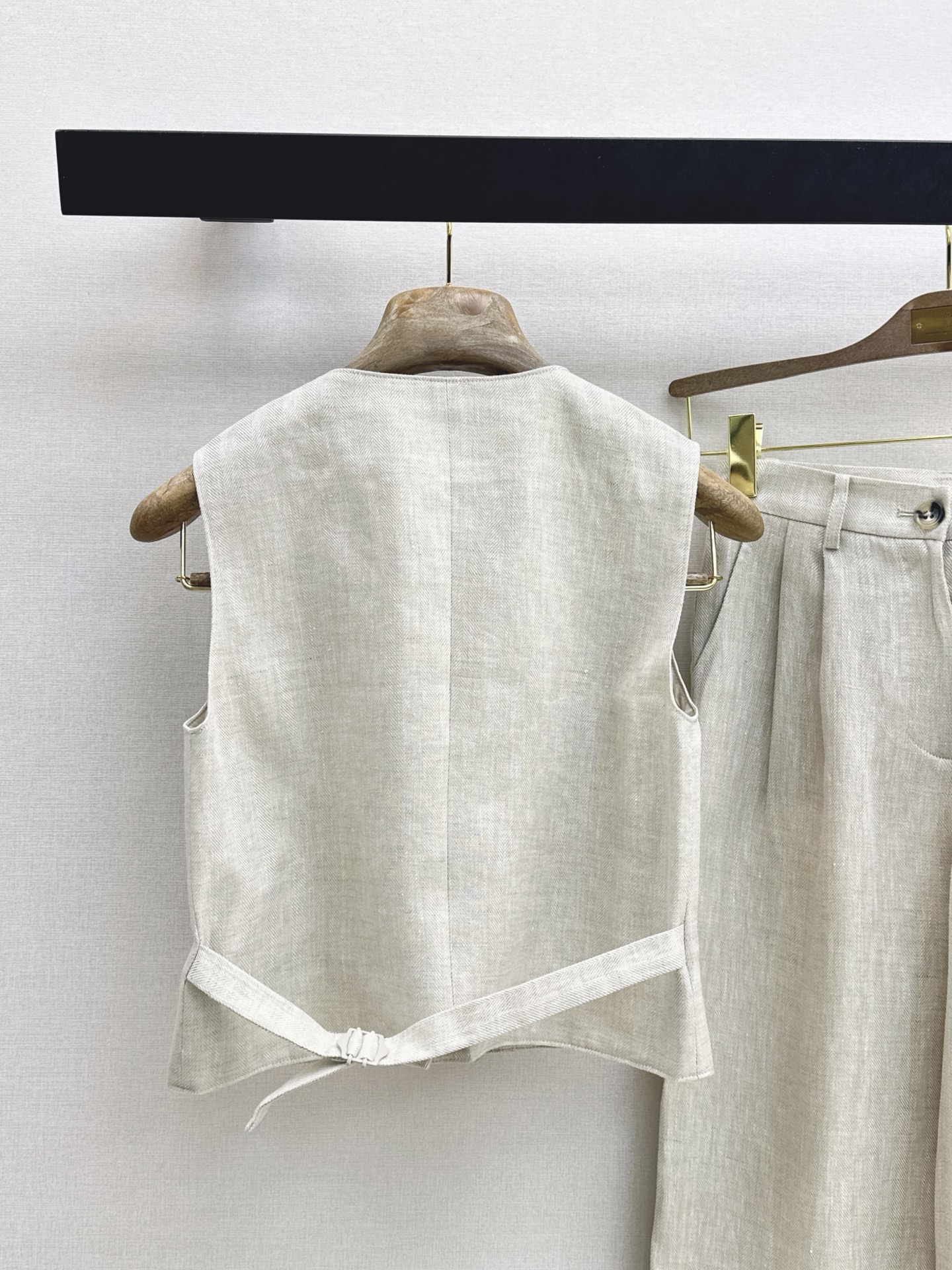 Brun 26ss linen vest pants set