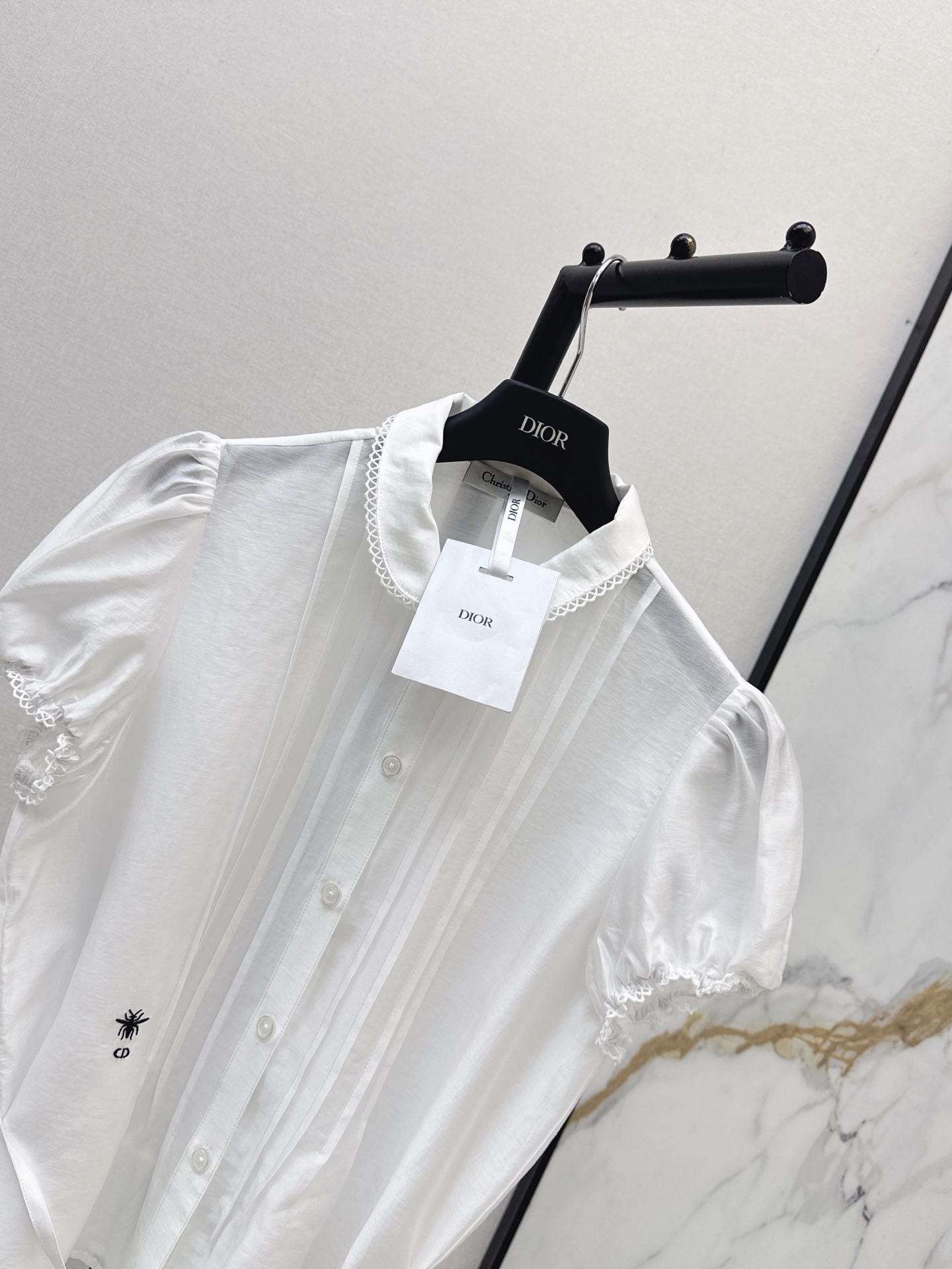 CD 26ss lace trim shirt