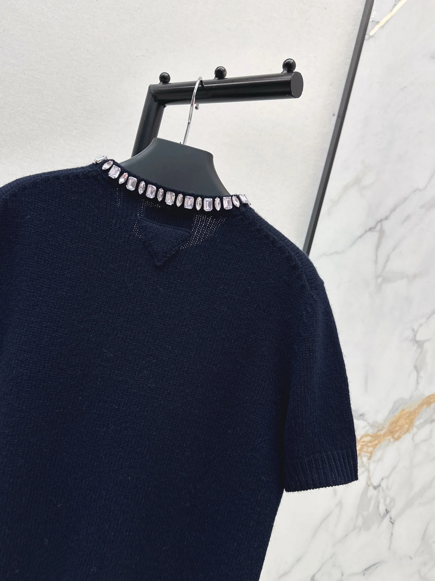 Prad 25fw rhinestone sweater