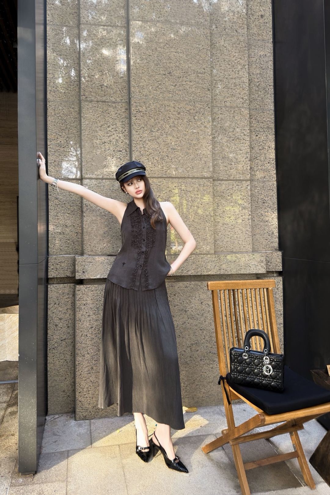 CD 26ss sleeveless shirt skirt set