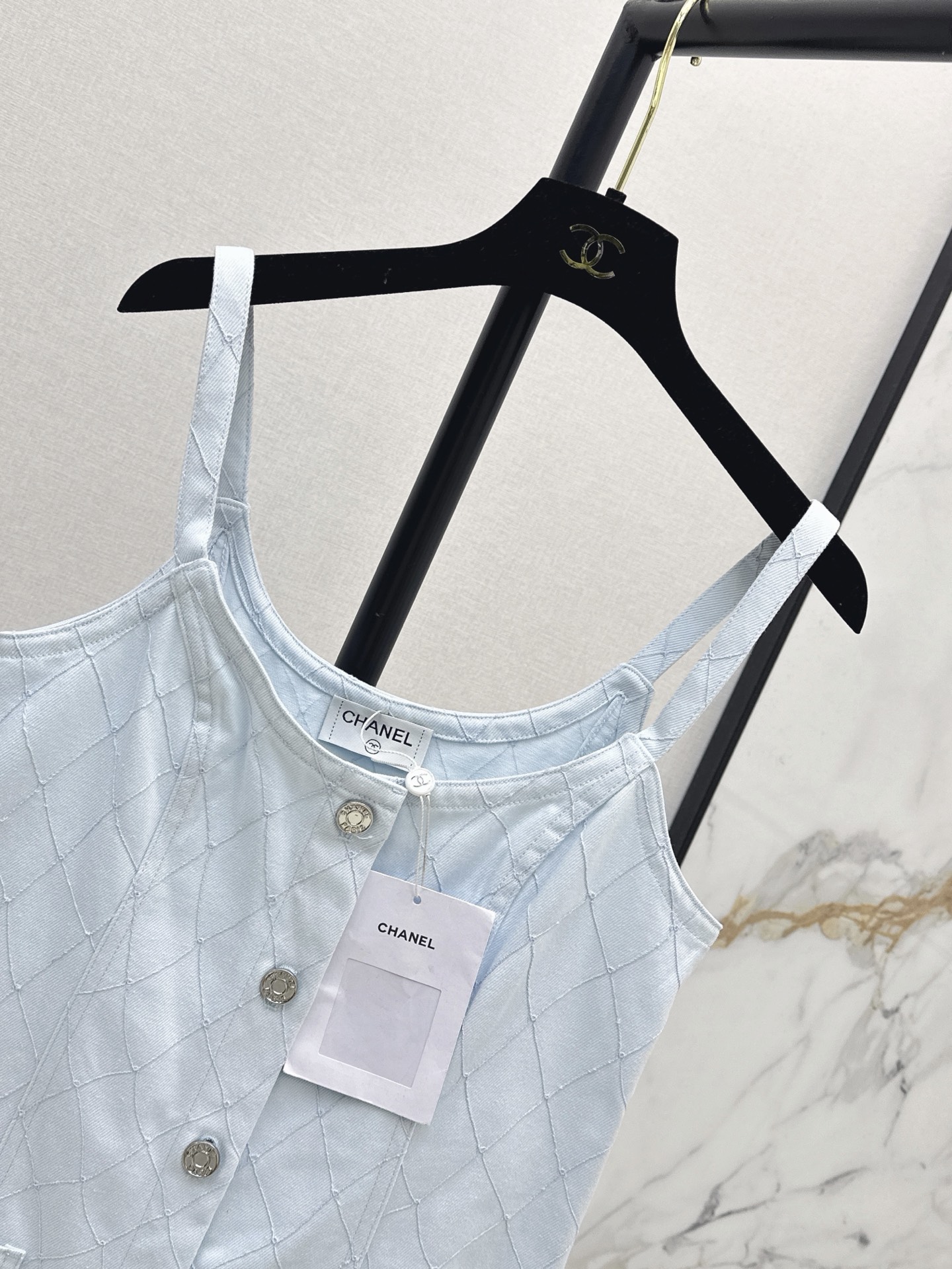 Chan 26ss denim slip dress