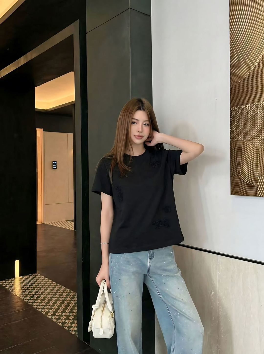 Chan 26ss beading t-shirt