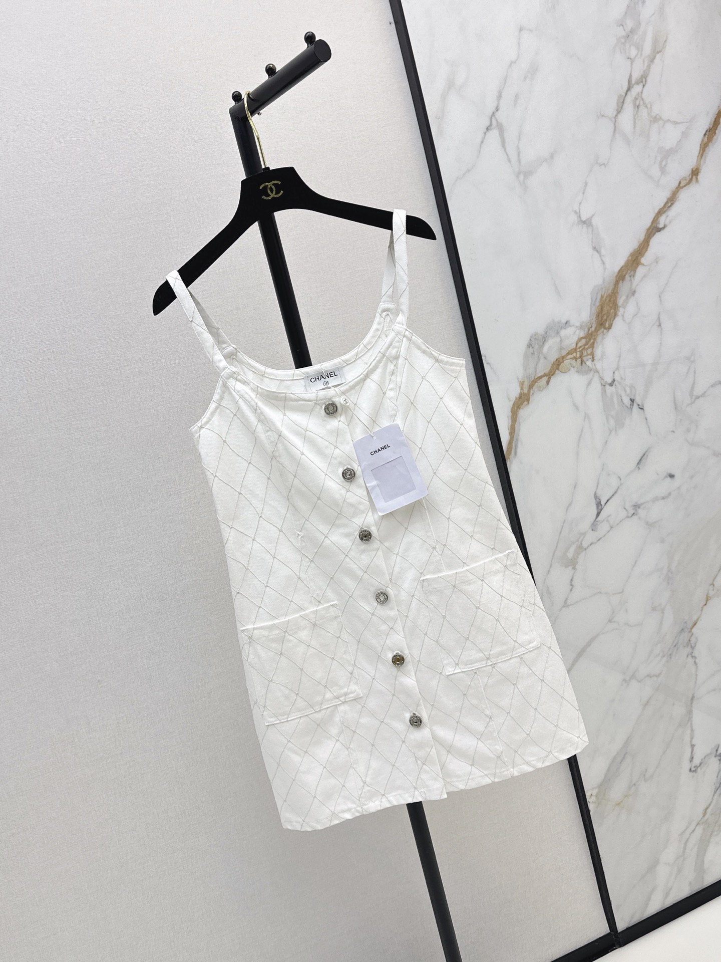 Chan 26ss denim slip dress