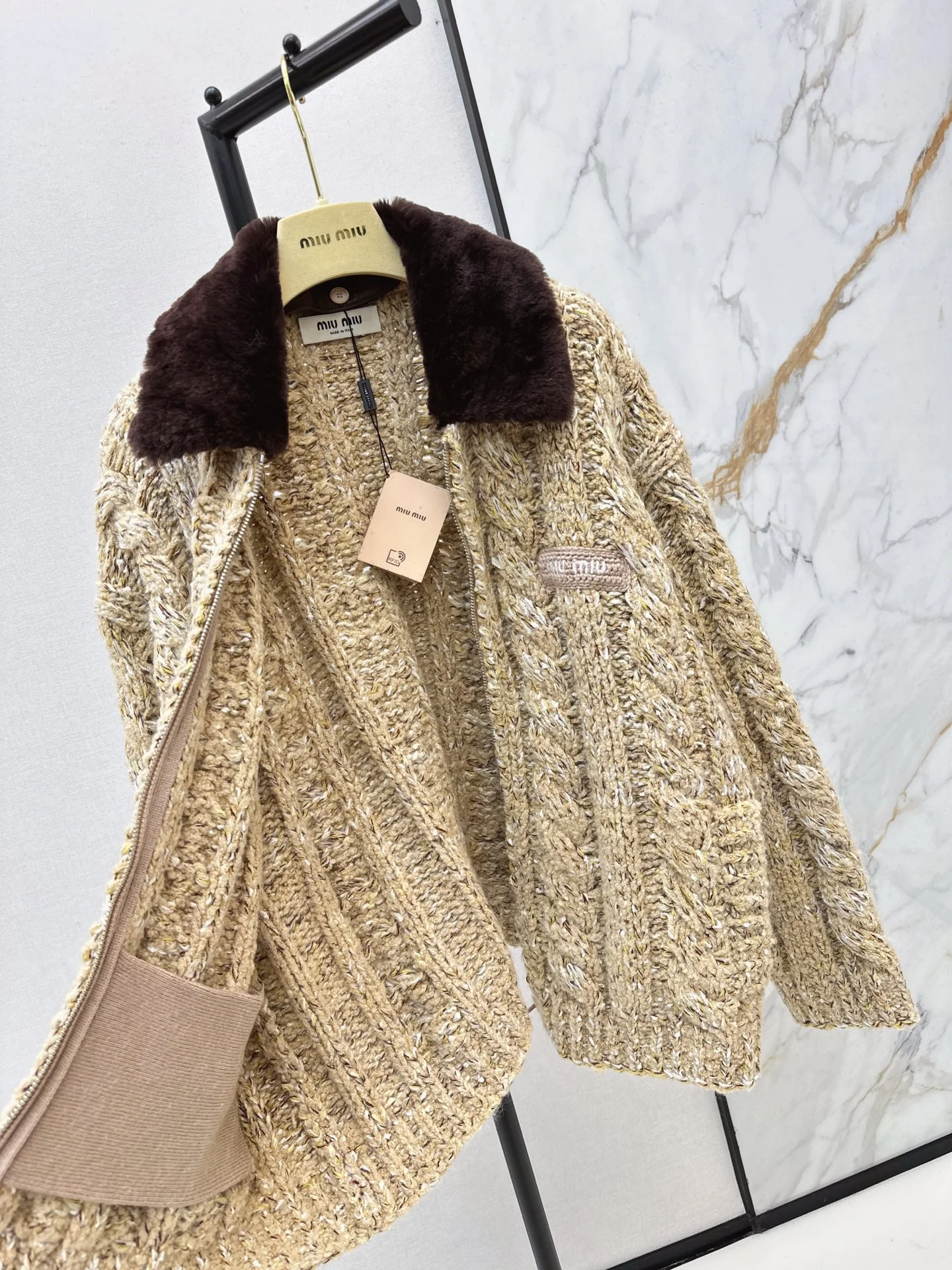 Miu 26ss zip-up jacket