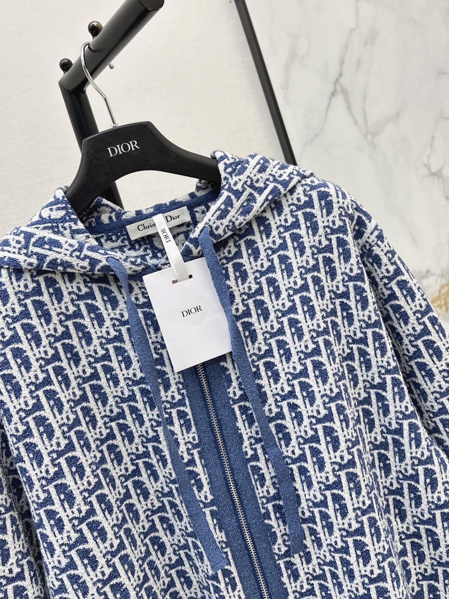 CD 26ss jacquard knit hooded jacket