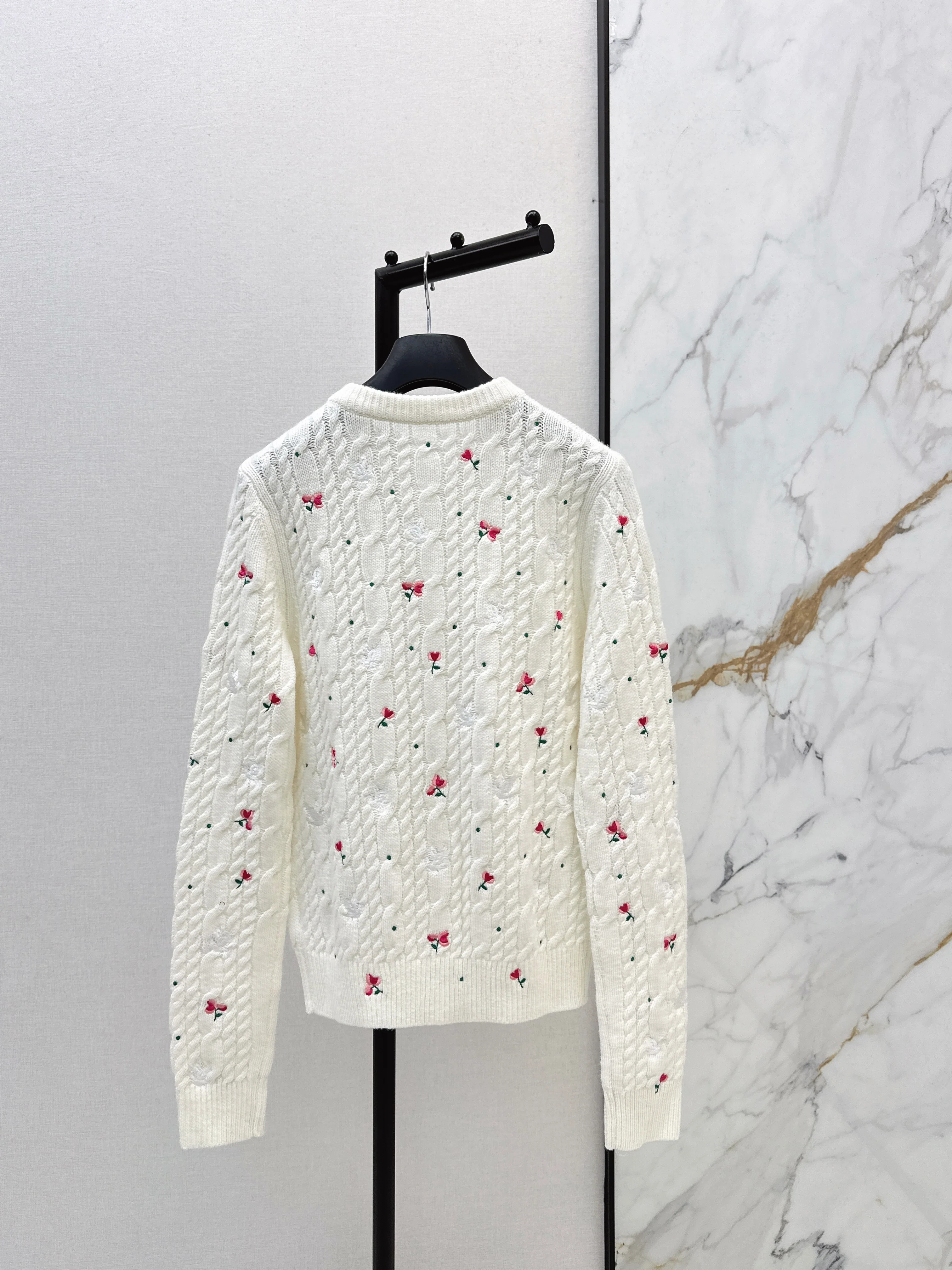 CD 26ss embroidery knitted cardigan