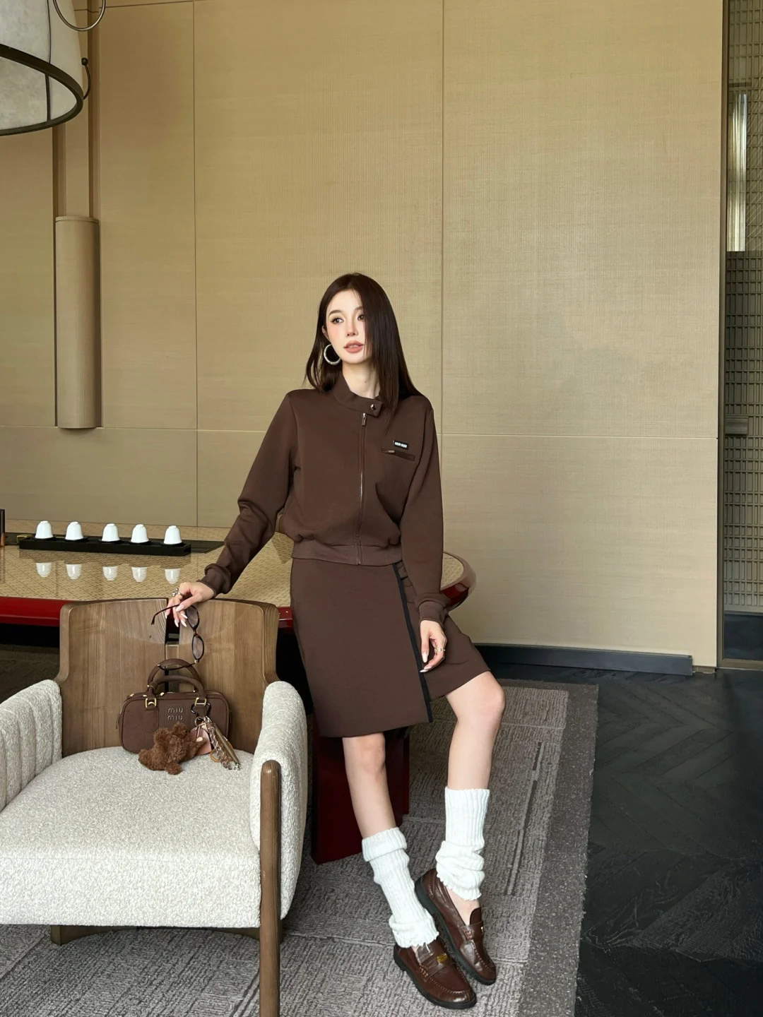 Miu 25fw jacket skirt suit