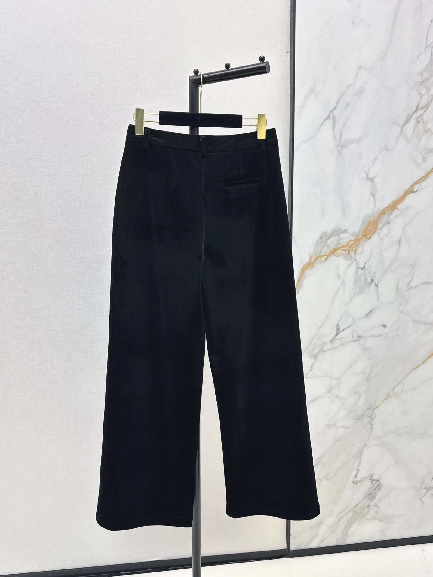 Chan 26ss velvet wide-leg pants