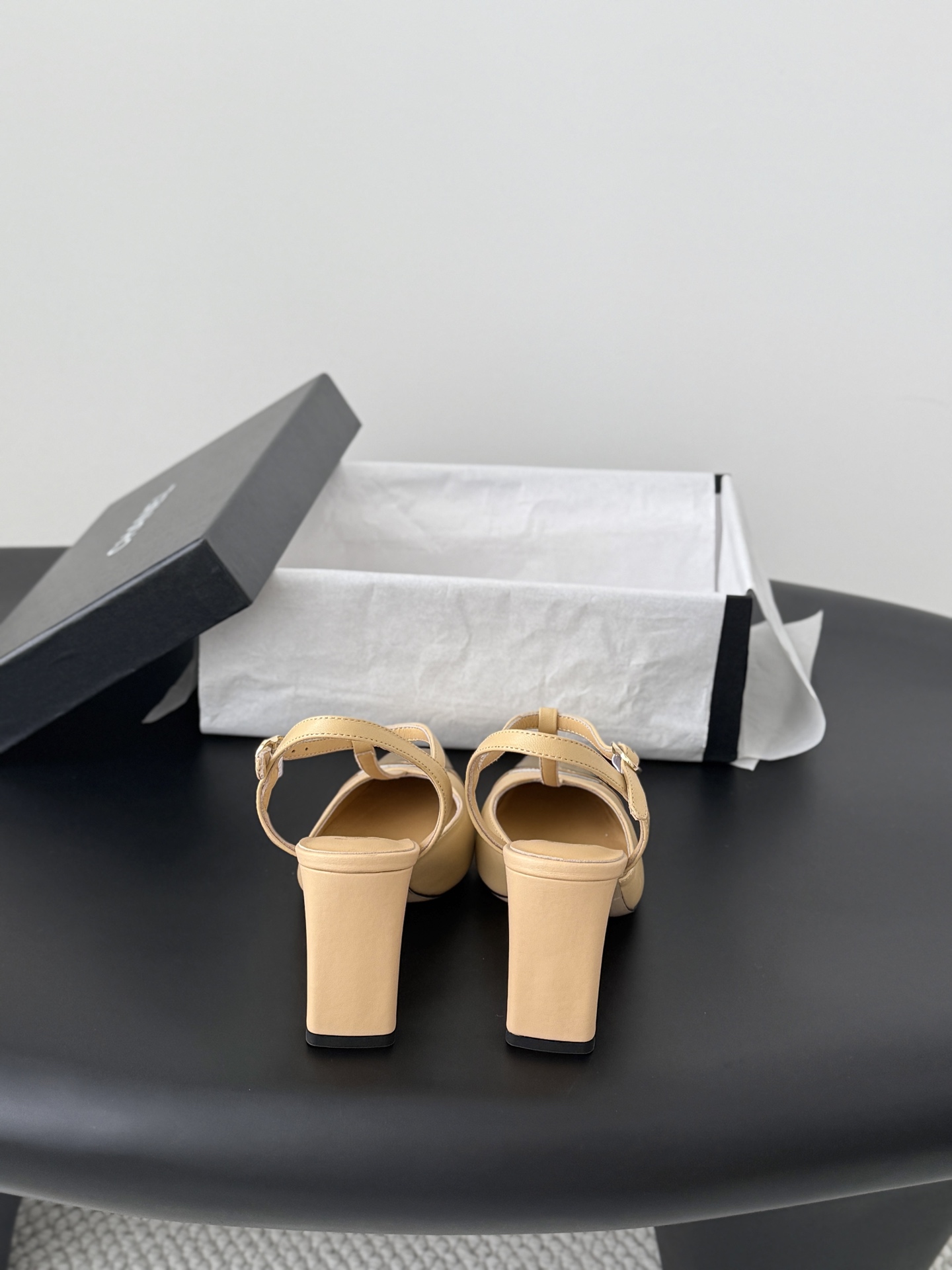 Chan 26P t-strap slingback heels