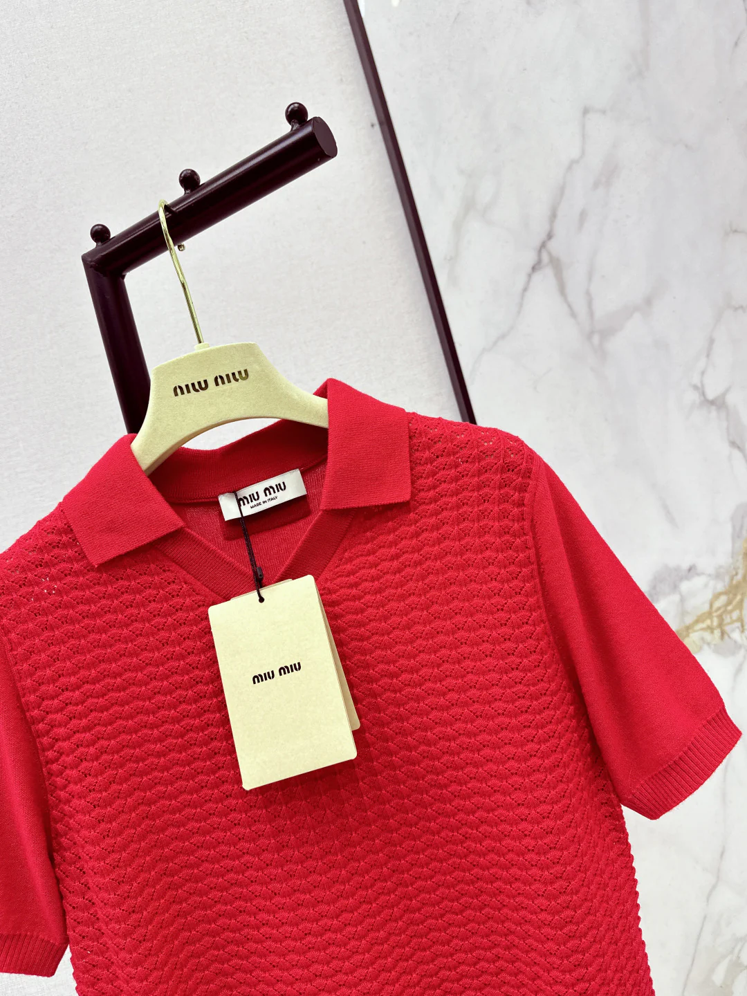 Miu 26ss knit polo shirts