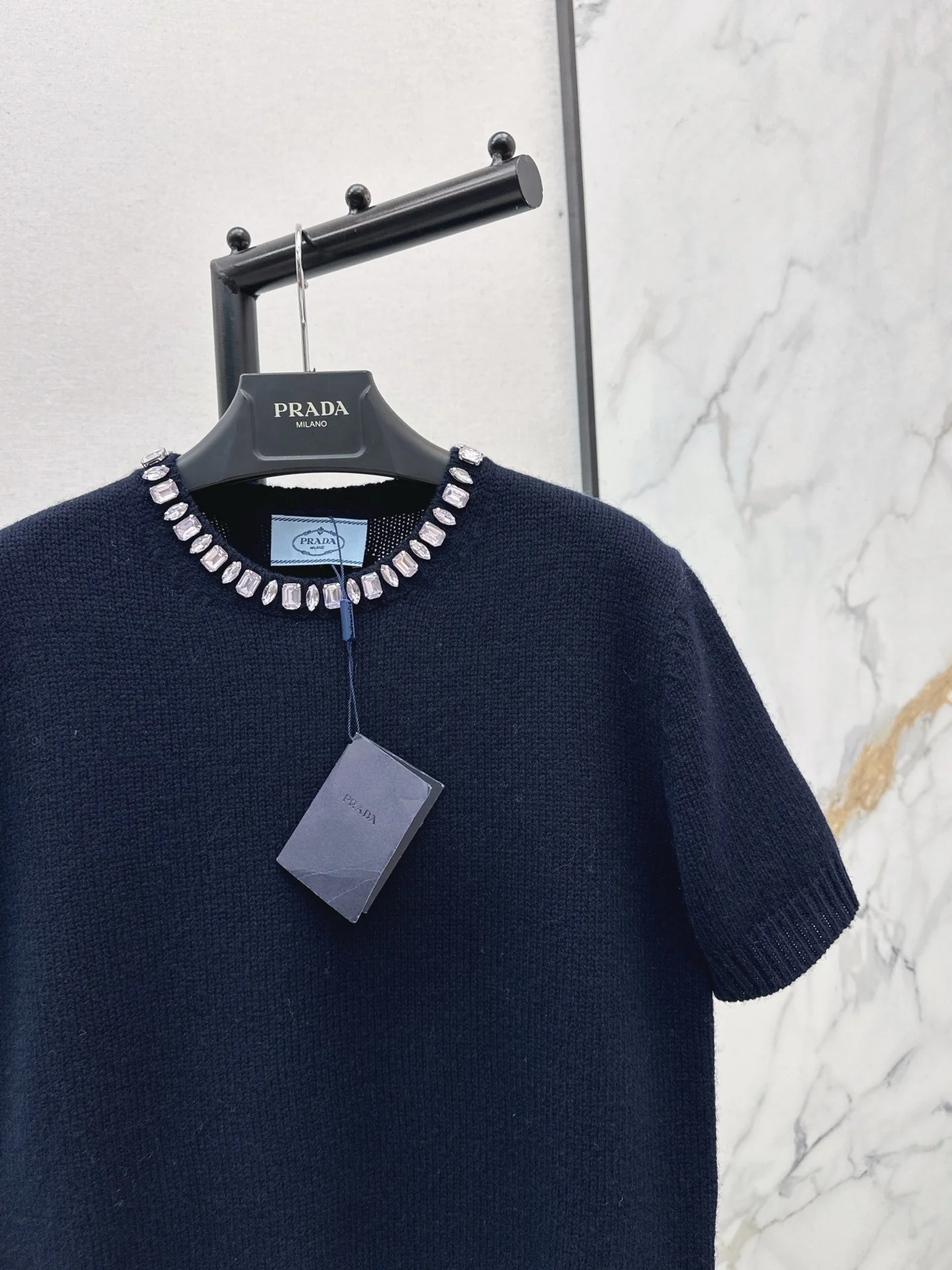 Prad 25fw rhinestone sweater