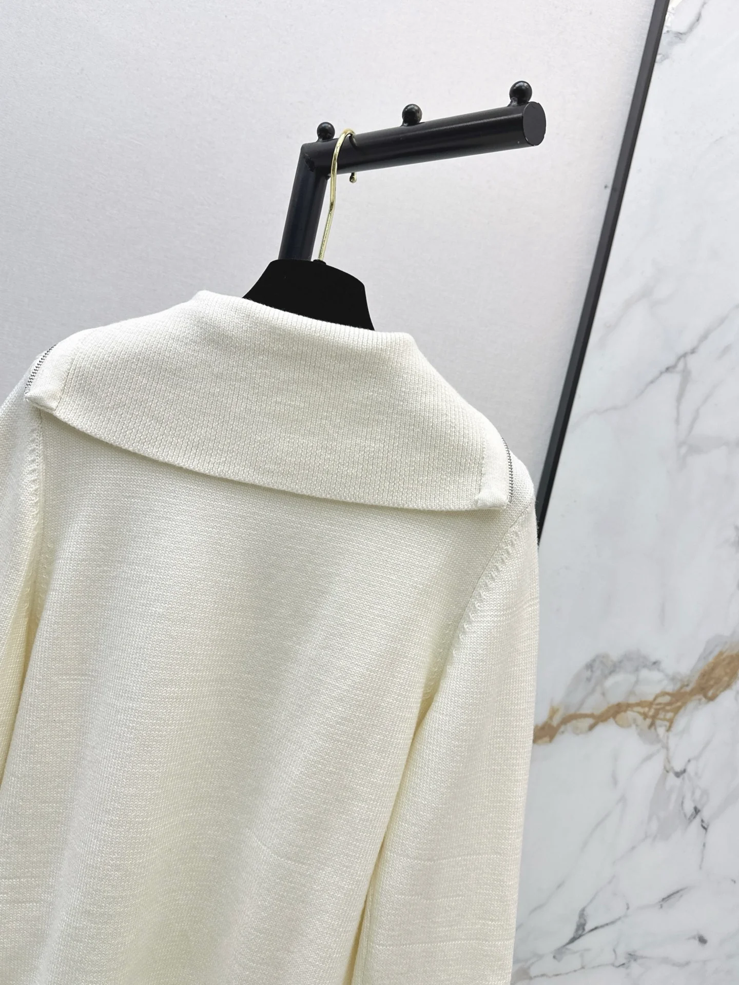 Chan 25fw zip knit jumper