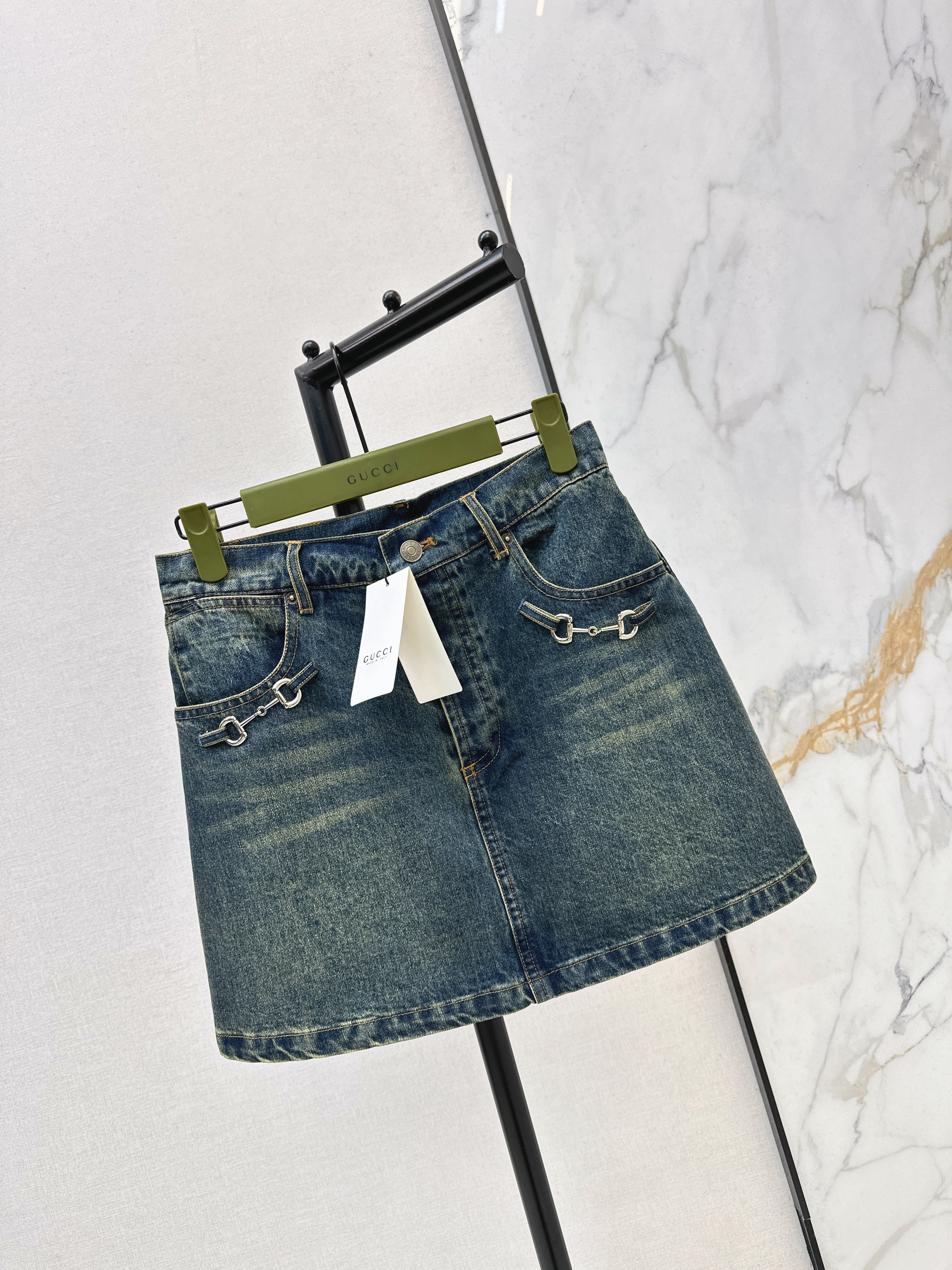 Guc 26ss denim skirt
