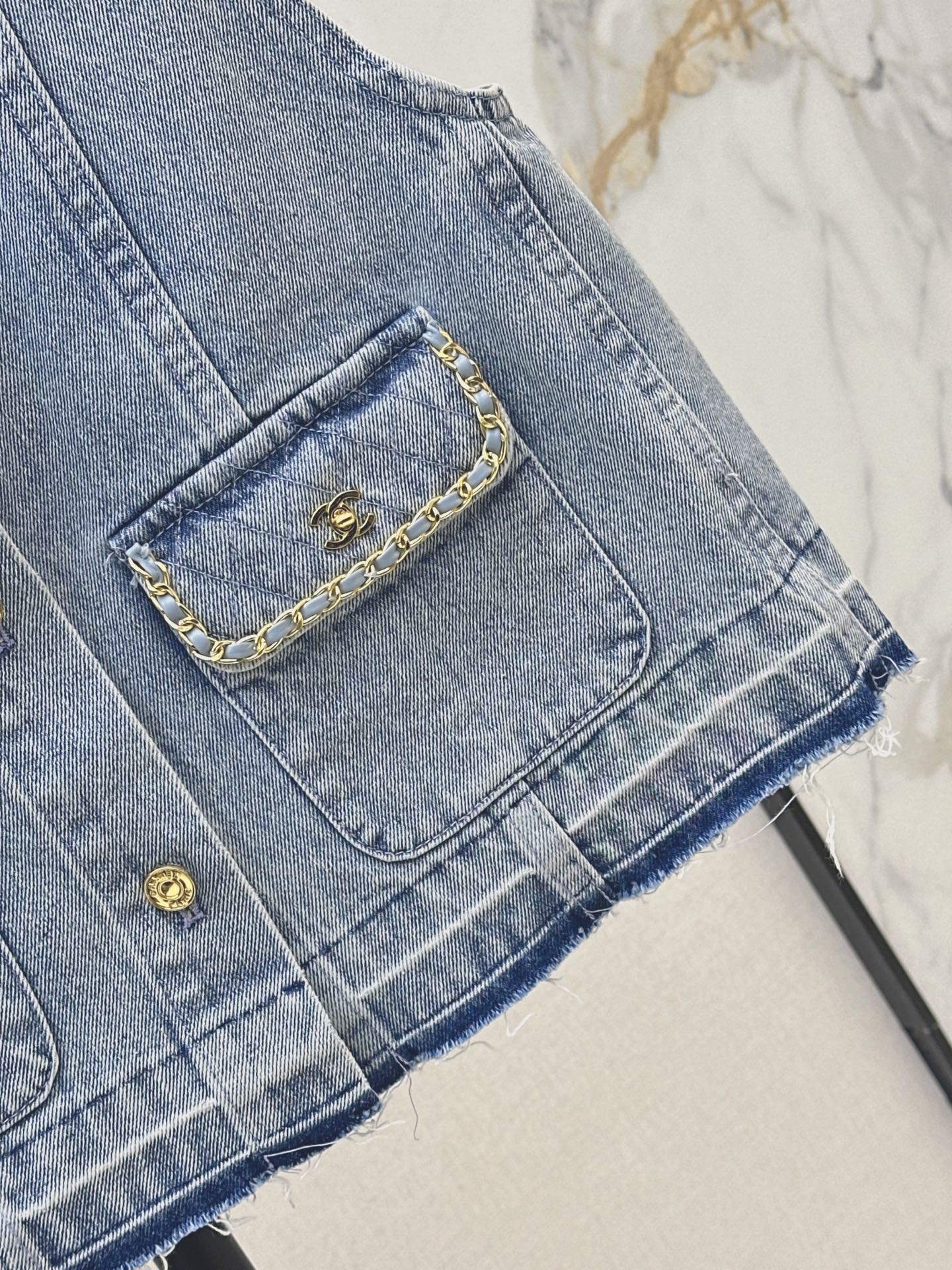 Chan 26ss denim vest jacket