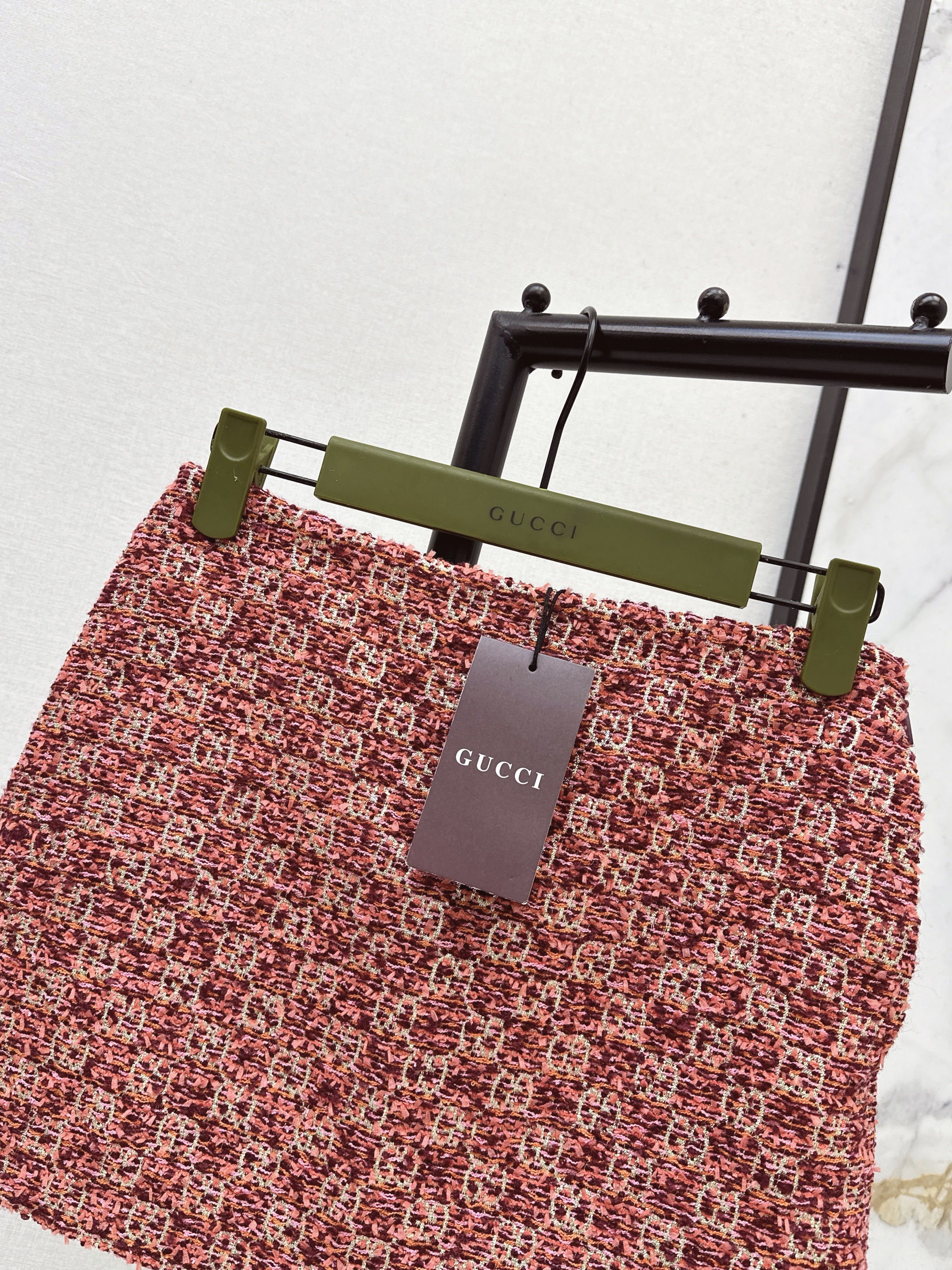 Guc 26ss jacquard mini skirt