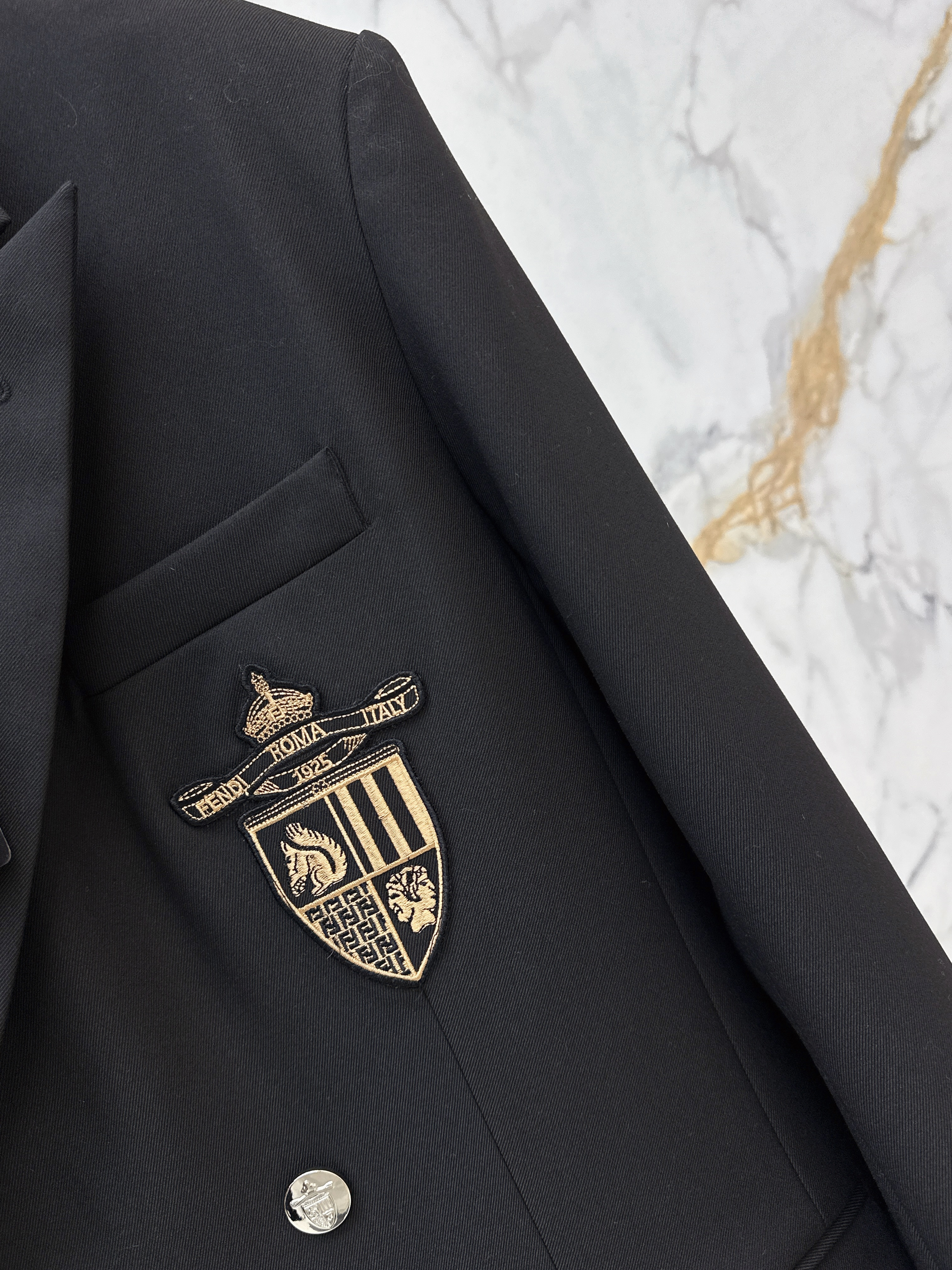 Fen 26ss embroidery blazer