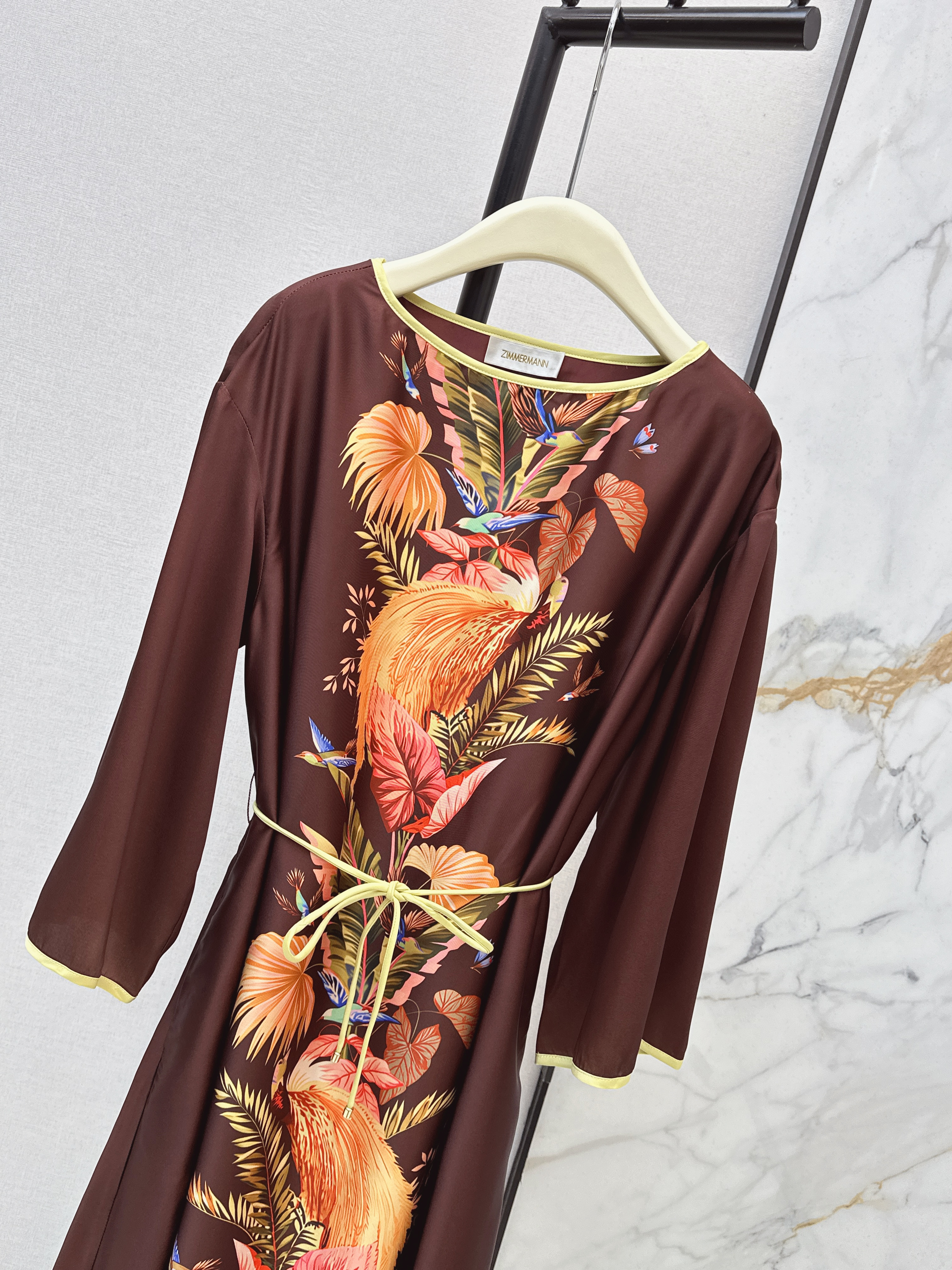 Guc 26ss print silk dress