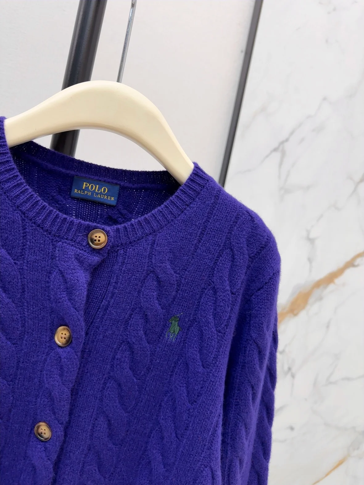 Ralp 26ss cable wool cardigan