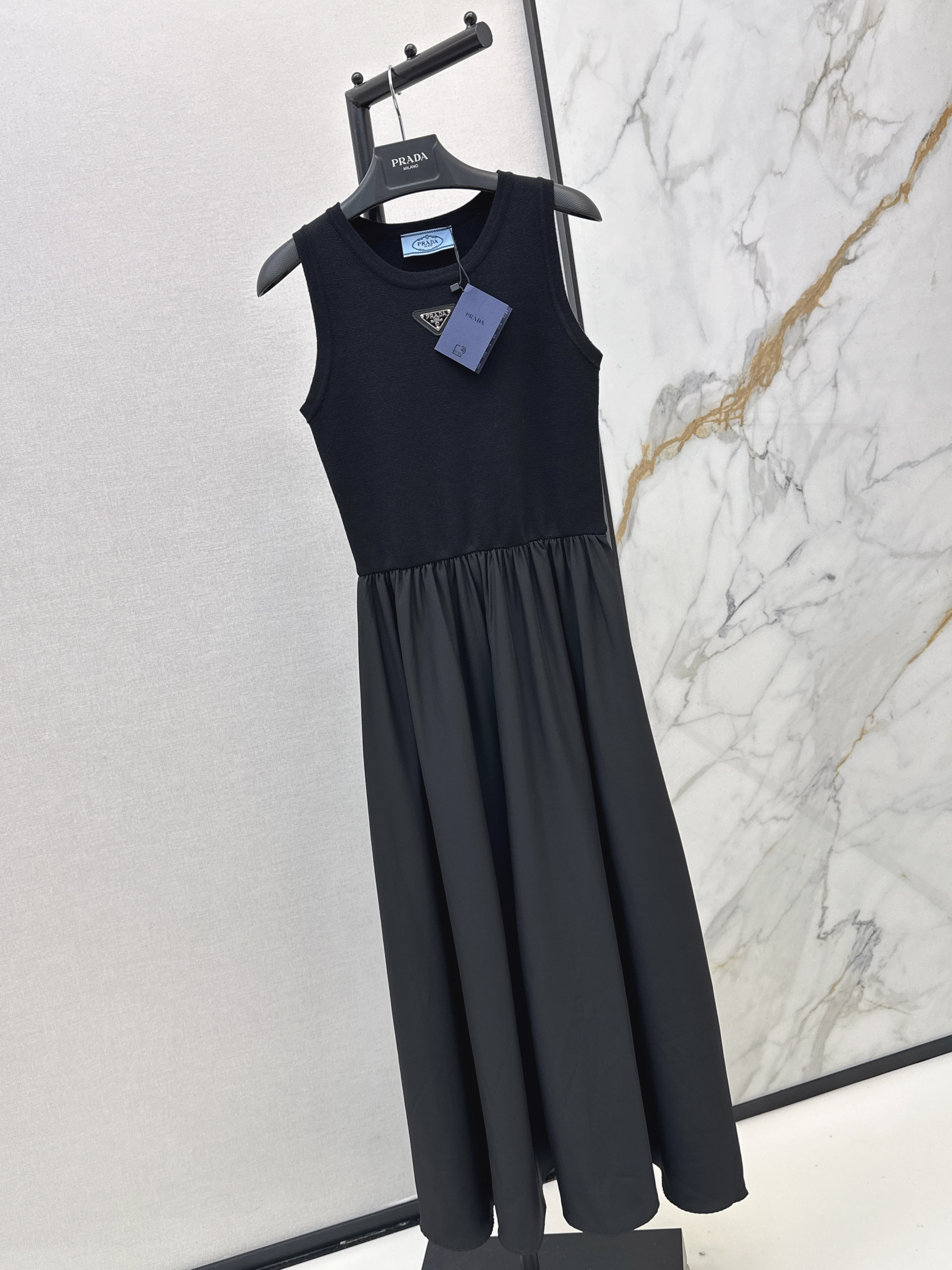 Pra 26ss knit contract sleeveless dress