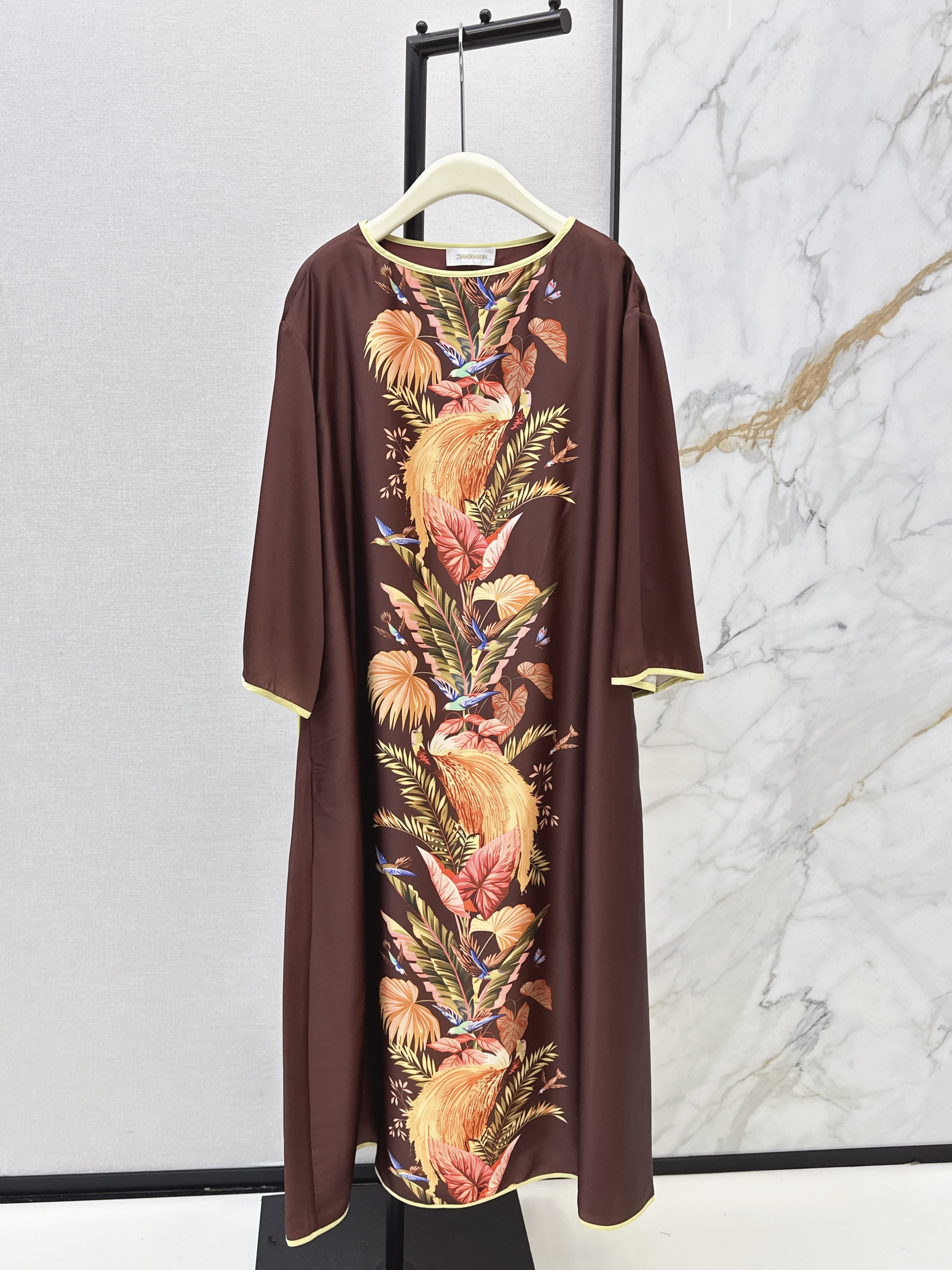 Guc 26ss print silk dress