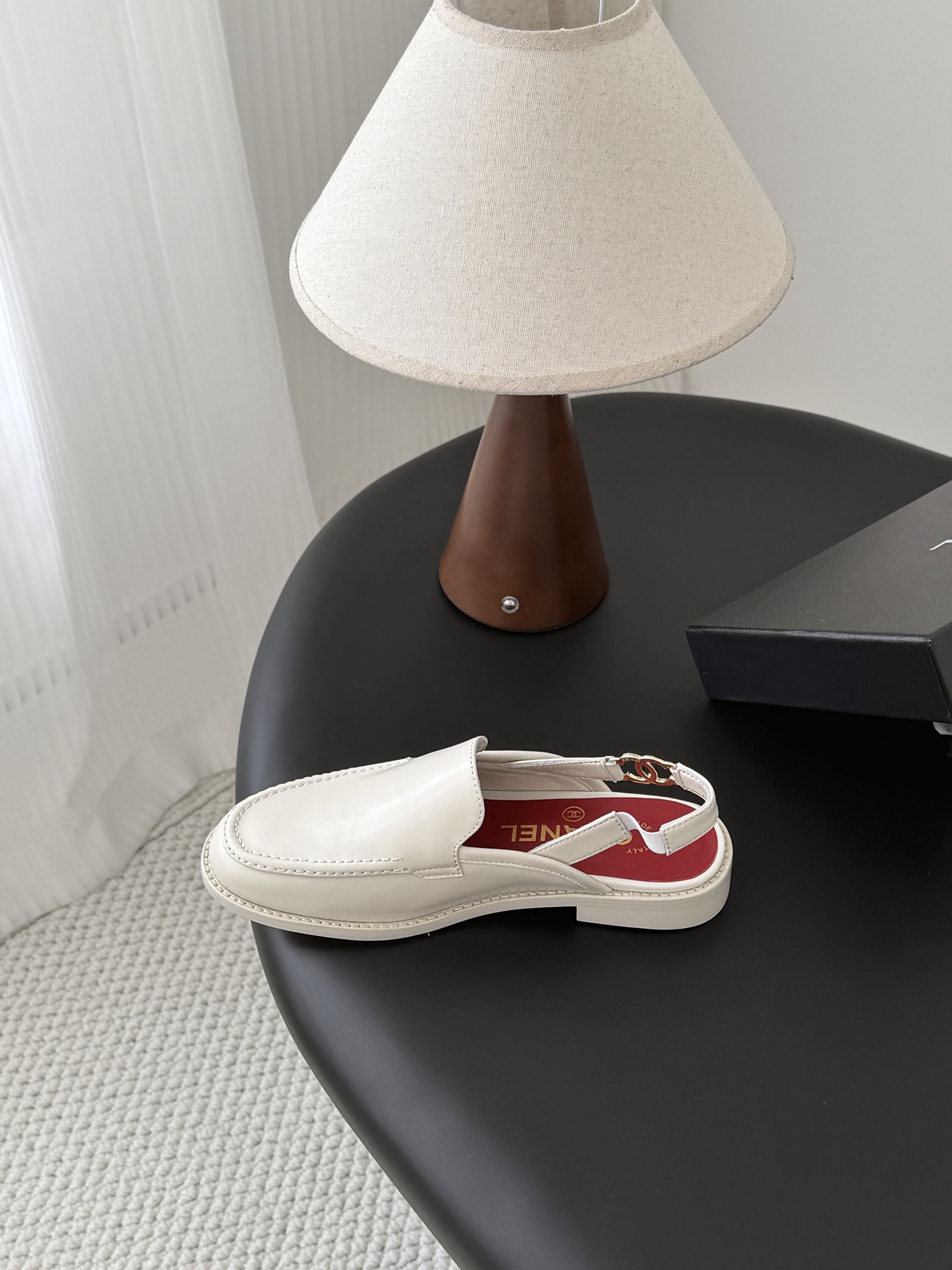 Chan 26ss slingblack loafers