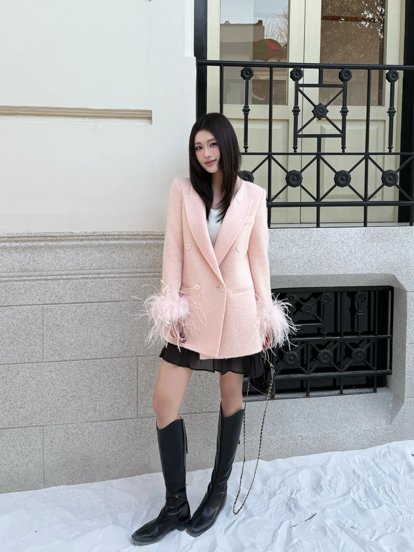 Miu 26ss woolen blazer jacket