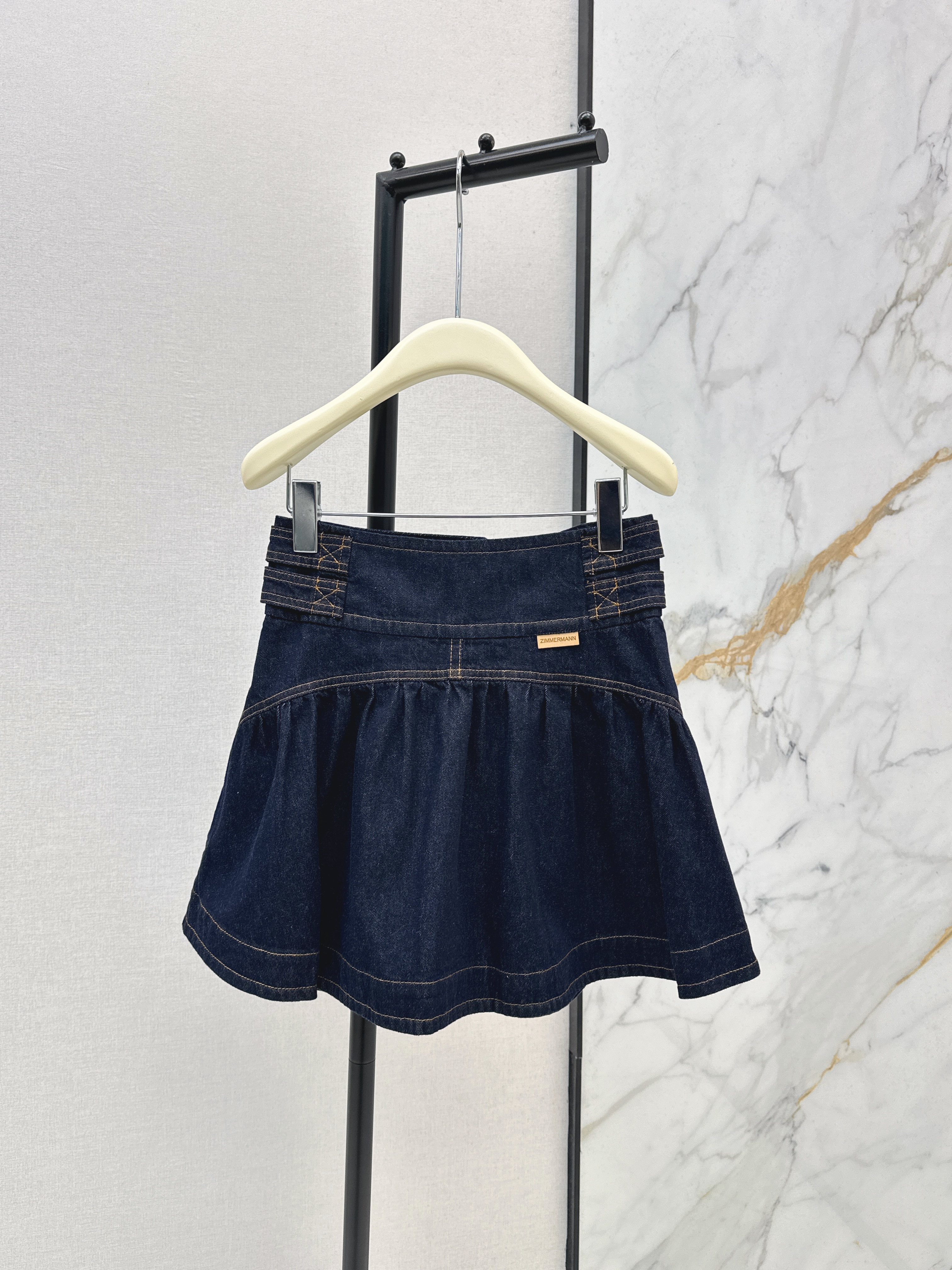 Zimm 26ss A-line denim skirt