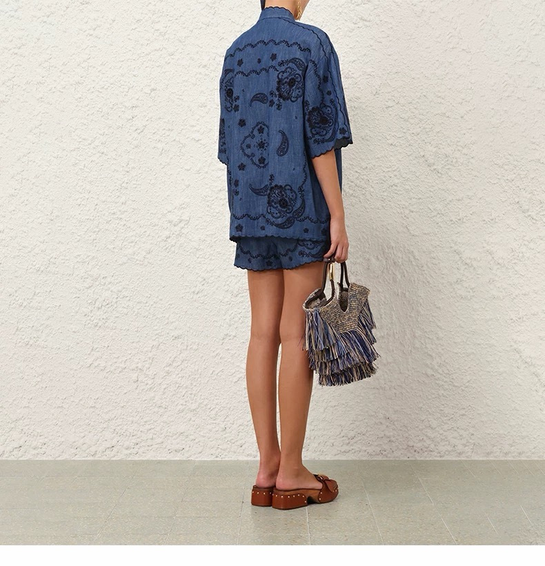 Zimm 26ss embroidery shirt