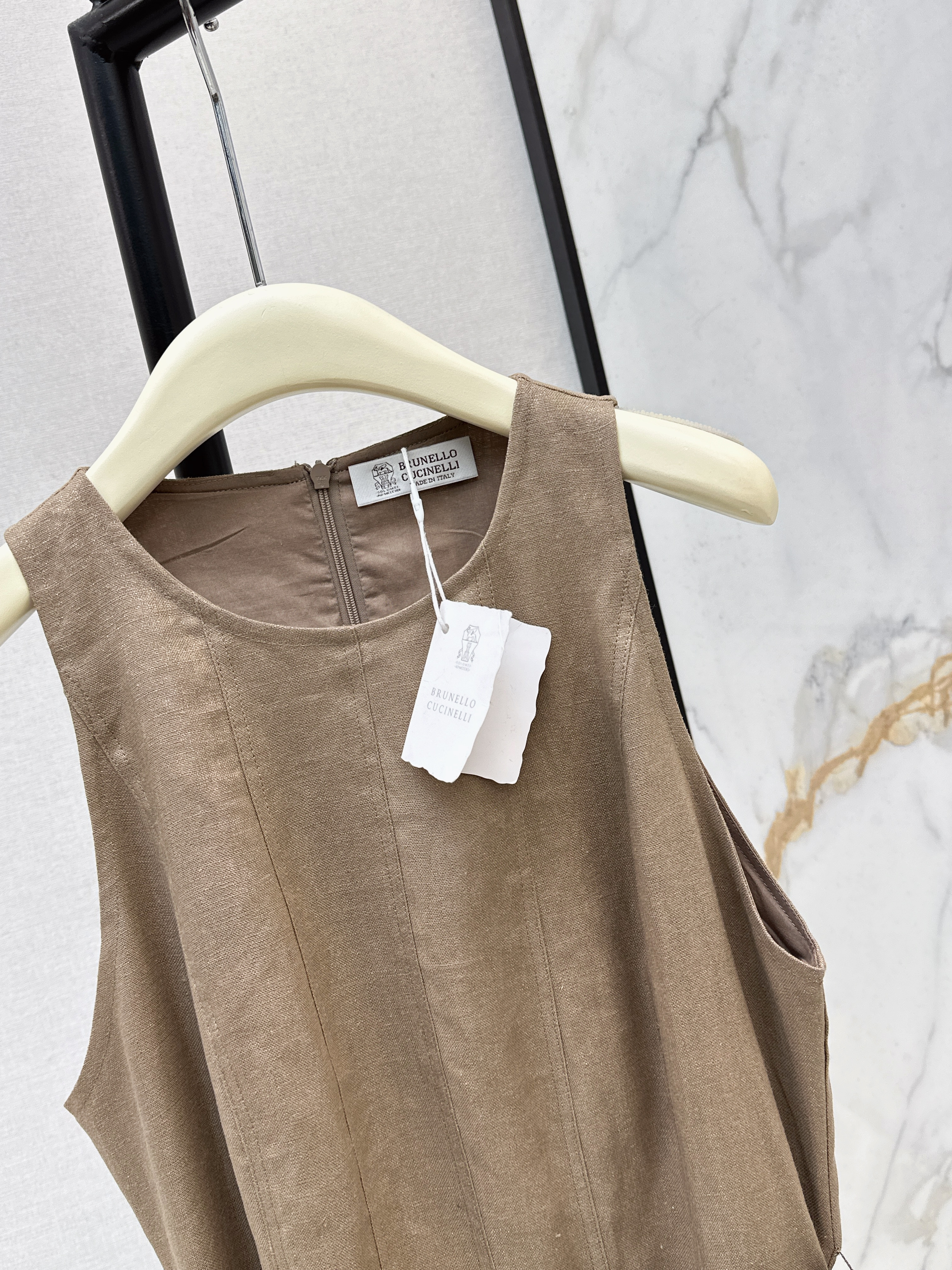 Brun 26ss lenen dress