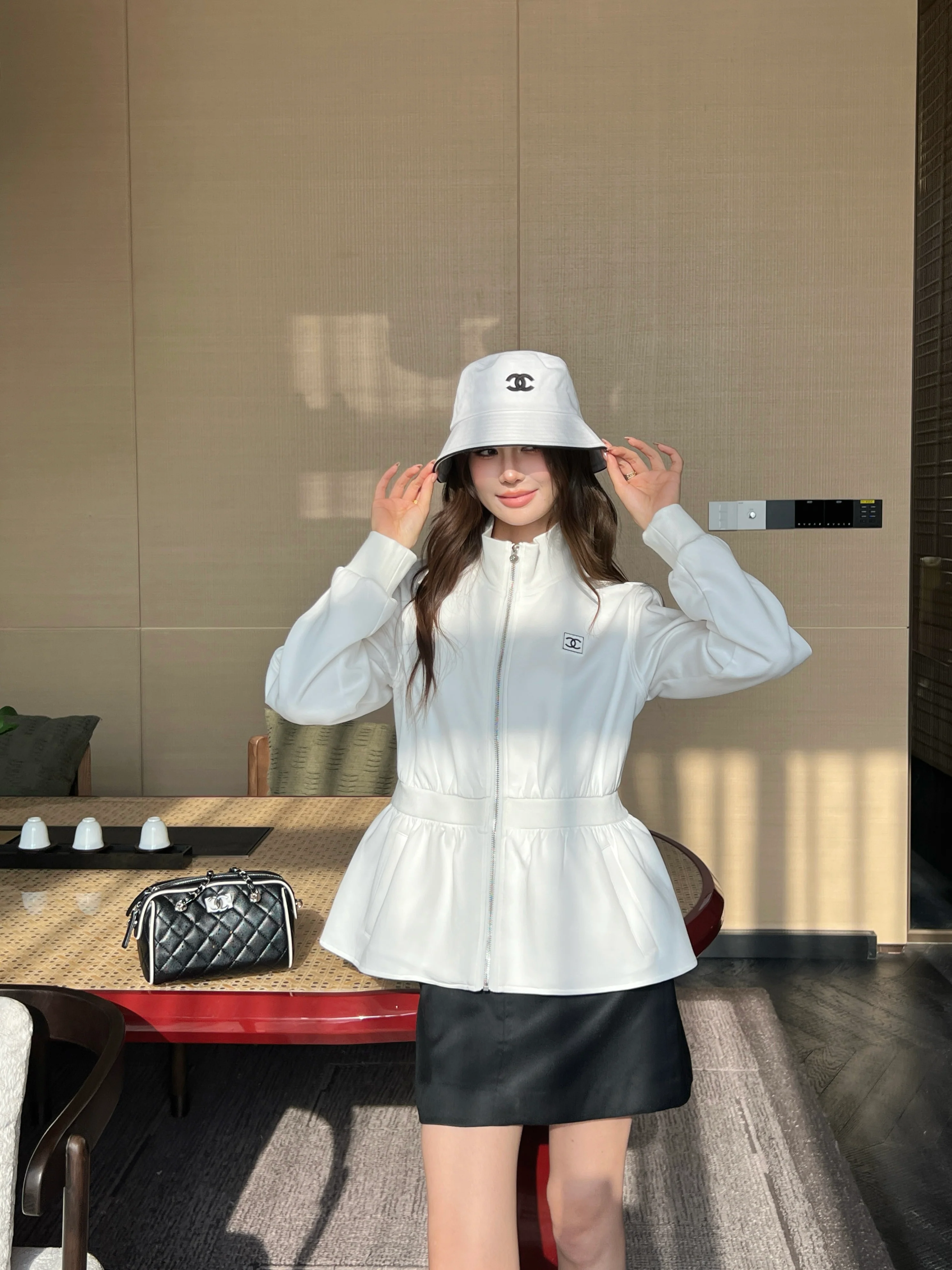 Chan 26ss stand-collar jacket