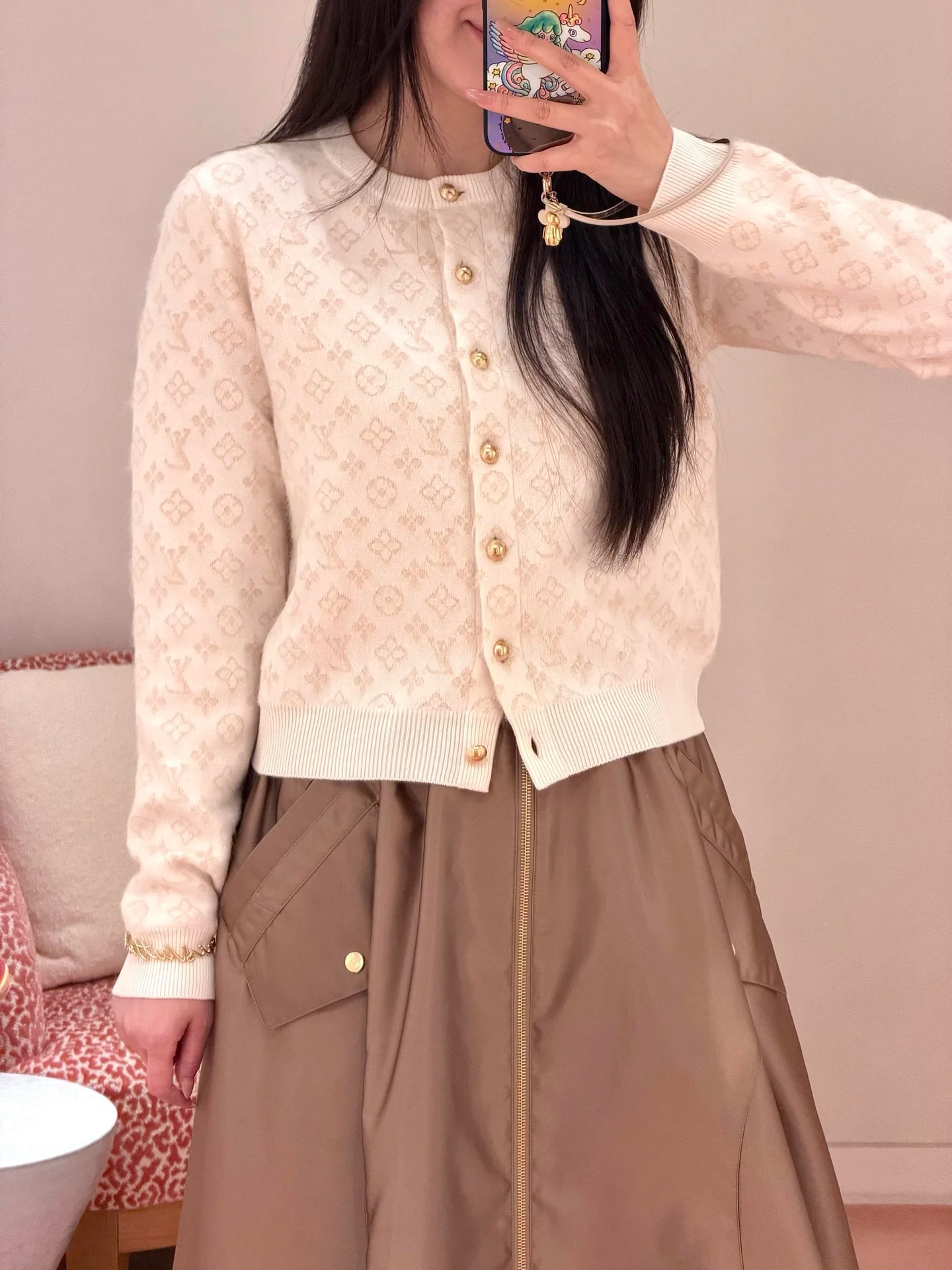 Louis 26ss jacquard cardigan