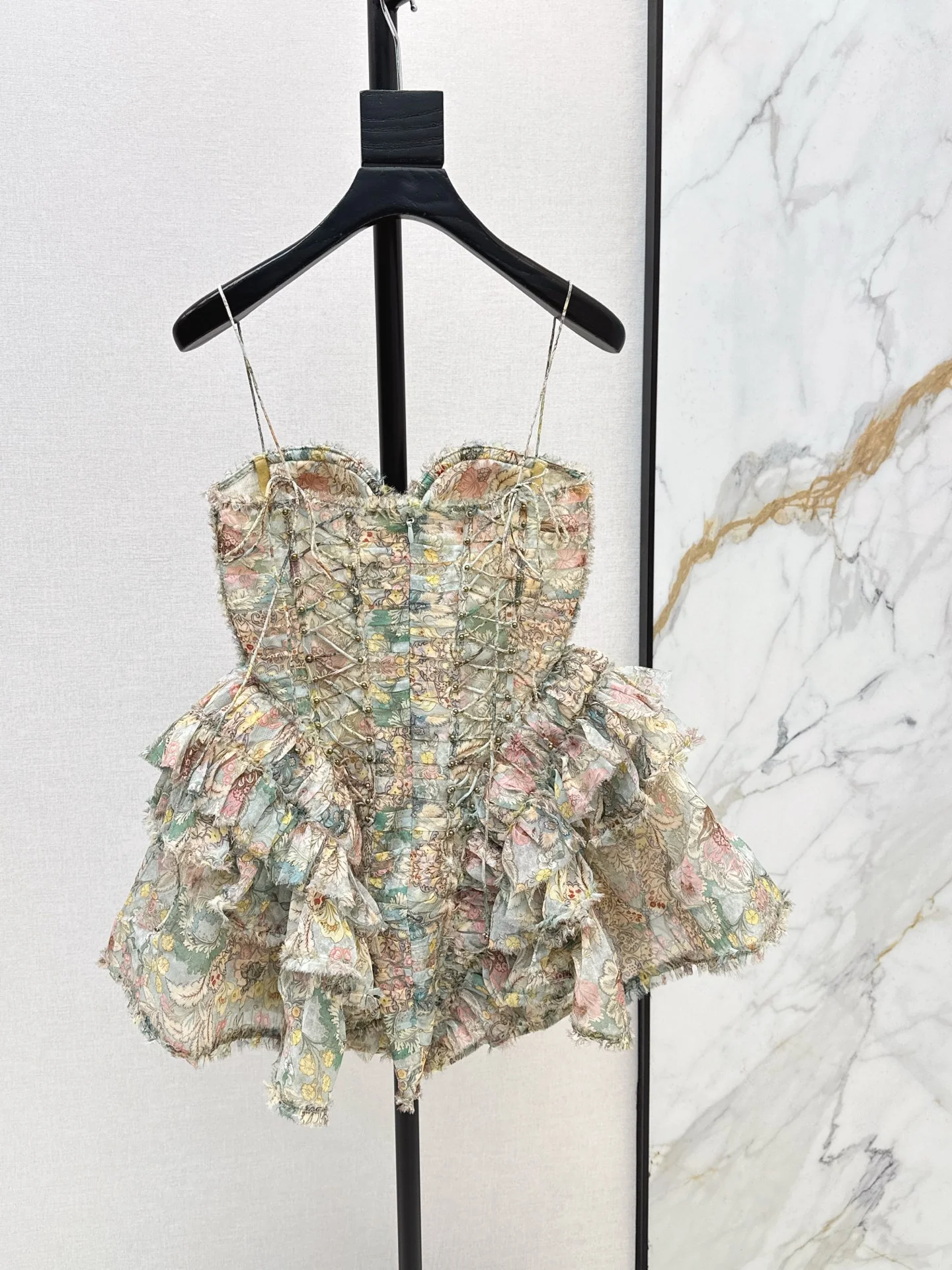 Zimm 26ss  print tube top dress