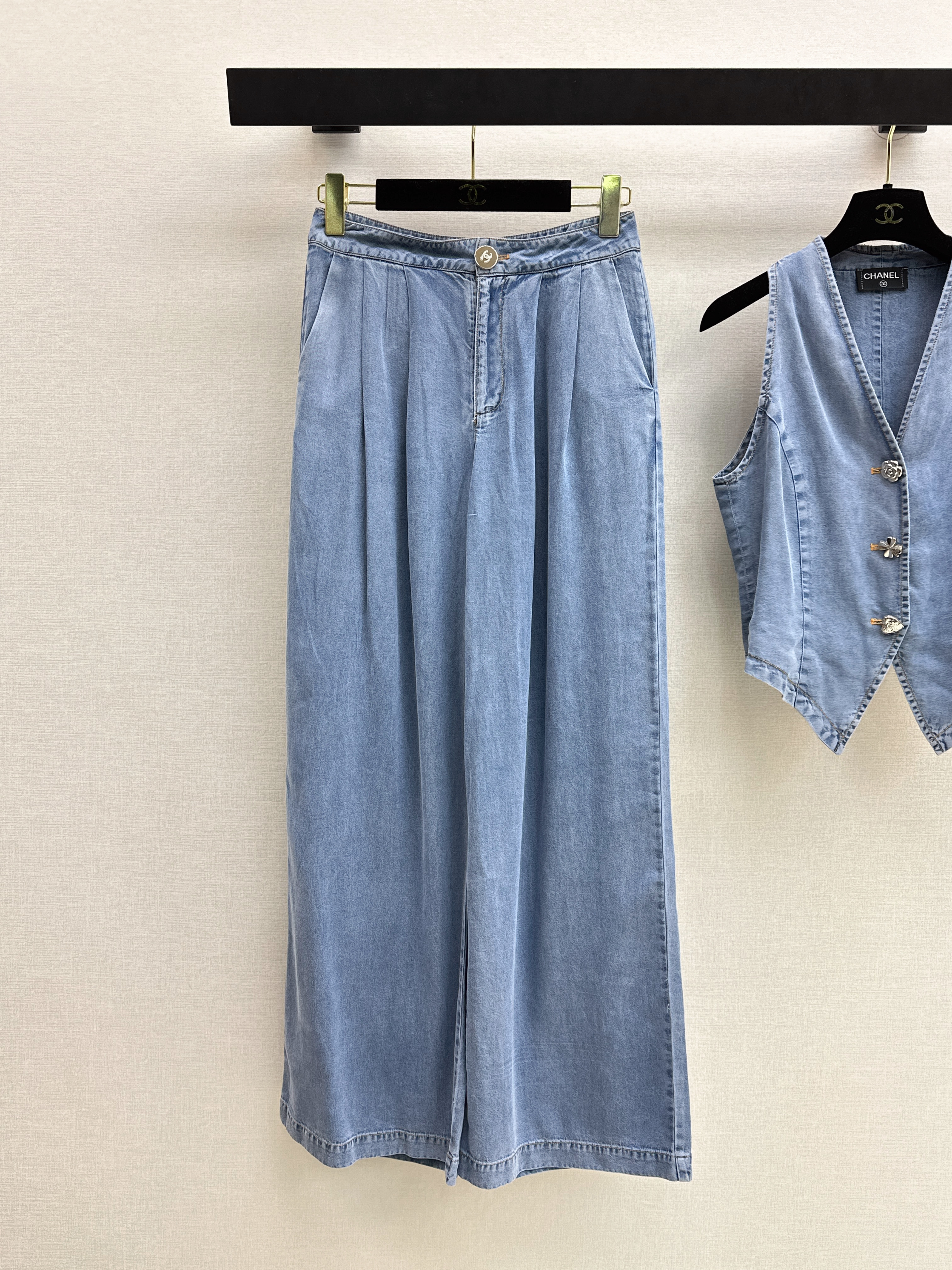 Chan 26ss denim outfit sets