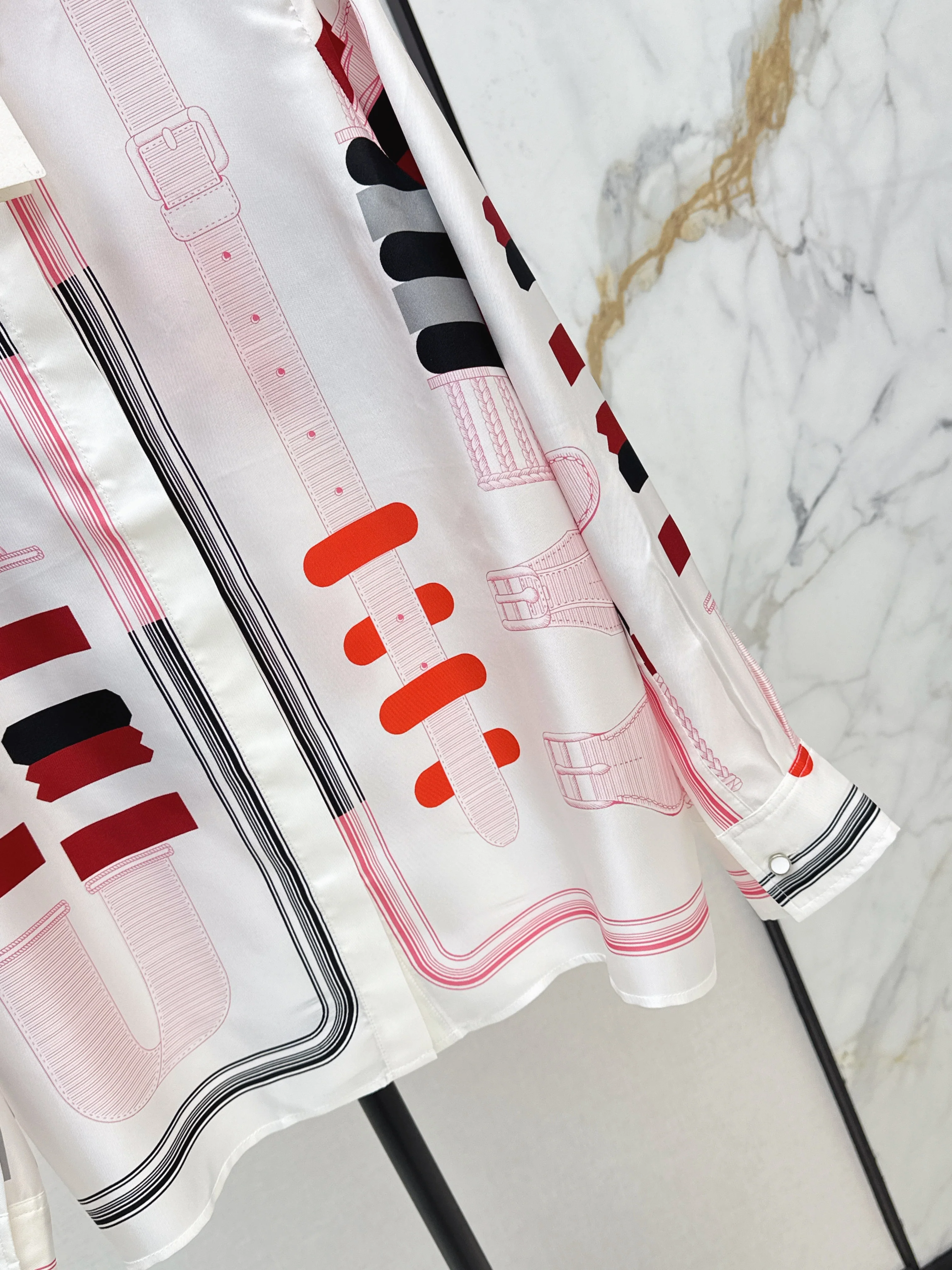 Herm 26ss print silk shirts