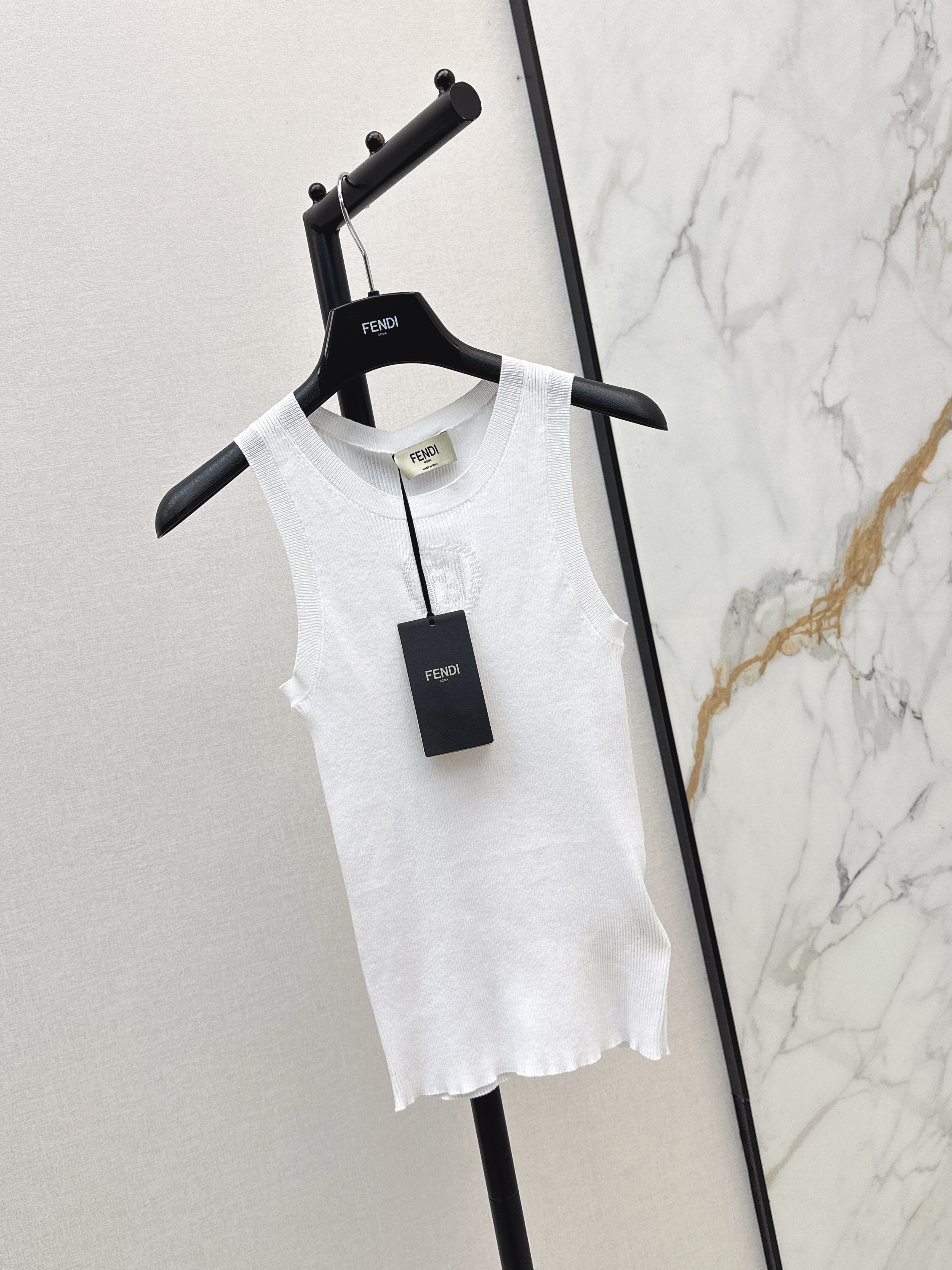 Fend 26ss jacquard knit vest