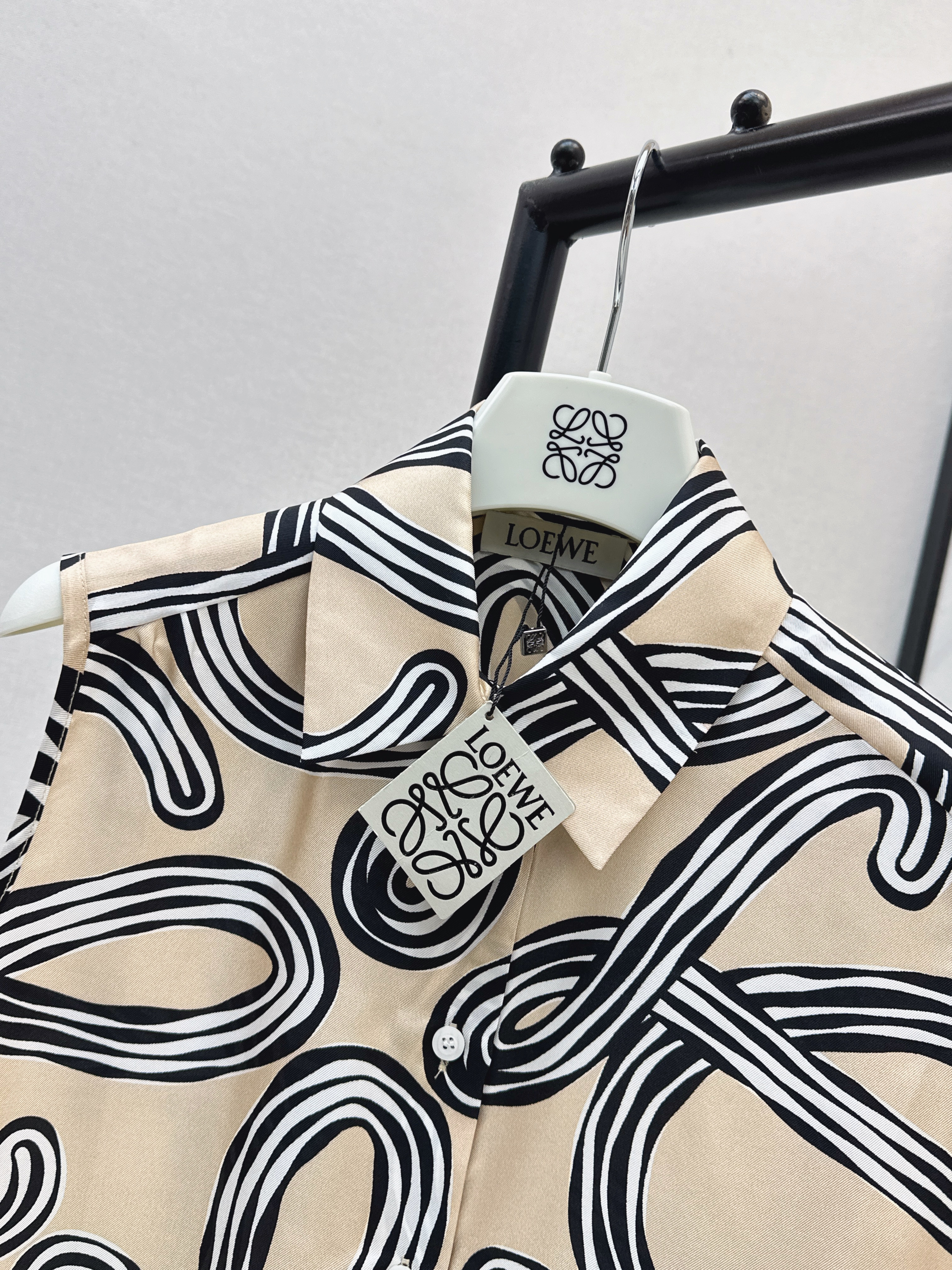 Loe 26ss print silk shirt