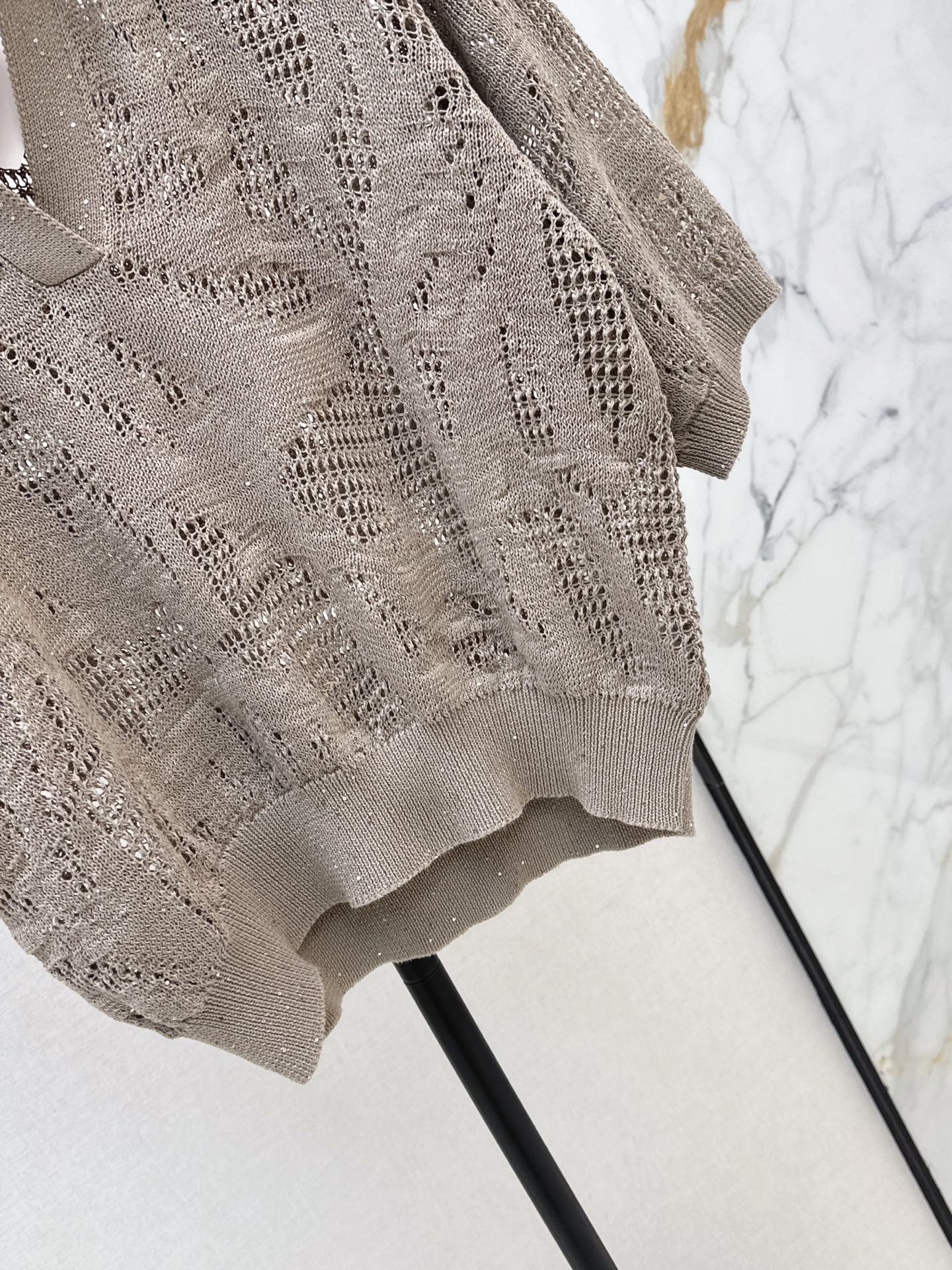 Brun 26ss hollow knitwear