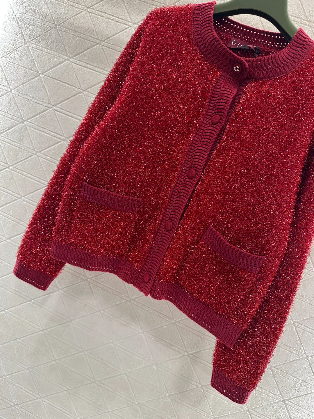 Gucc 26ss bling knit cardigan