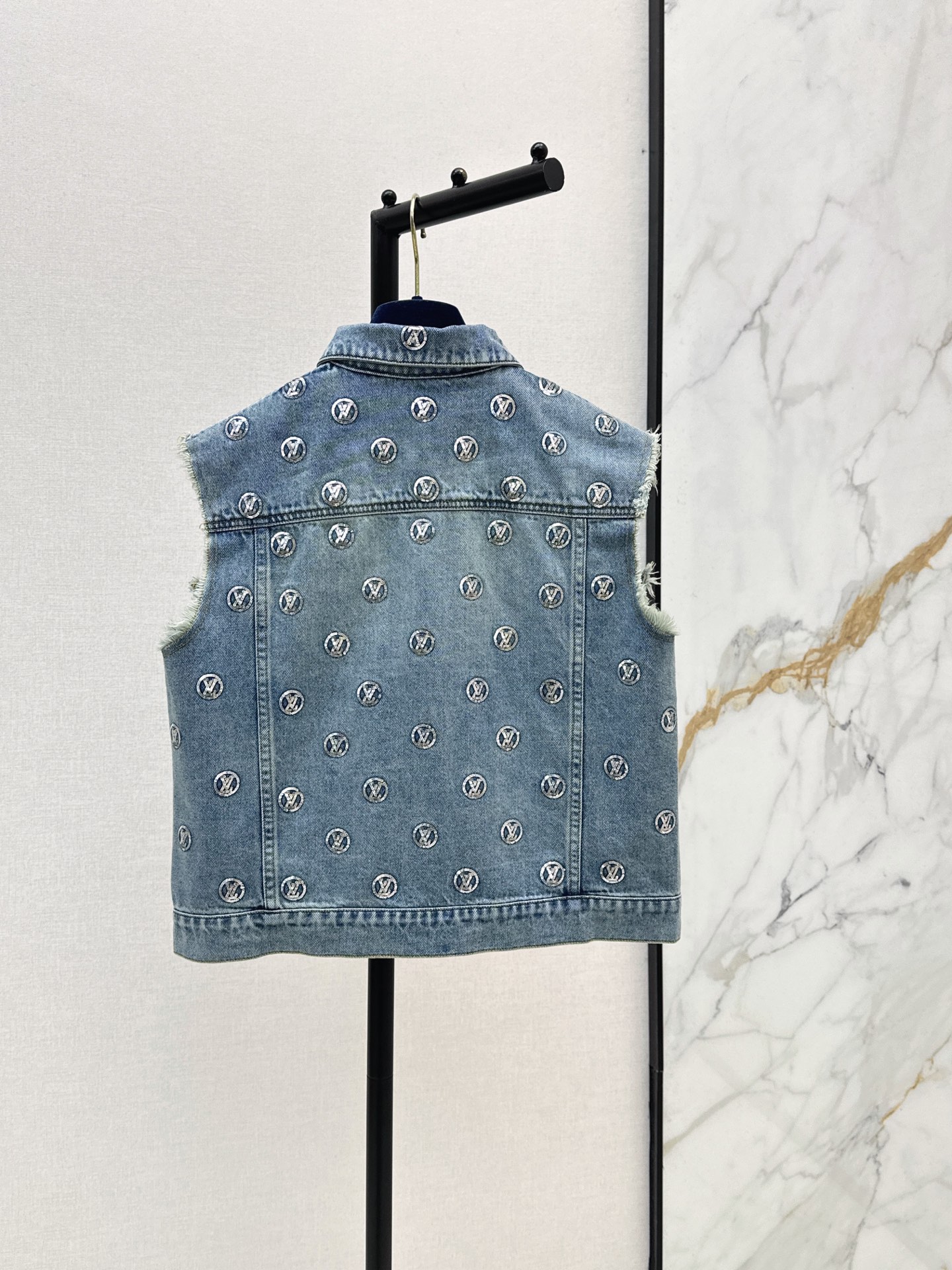 Loui 26ss sequin denim vest