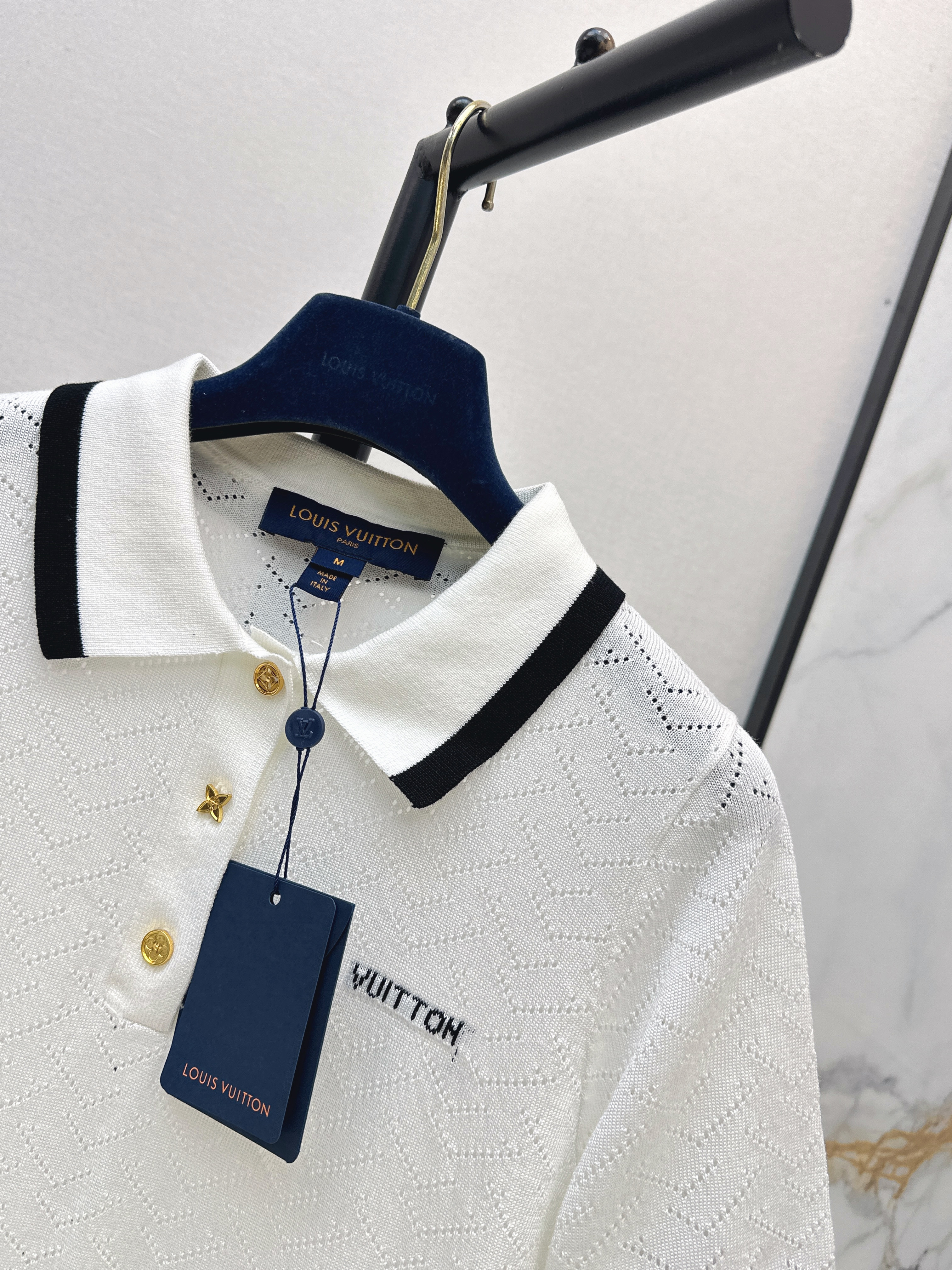 Loui 26ss hollow knit top