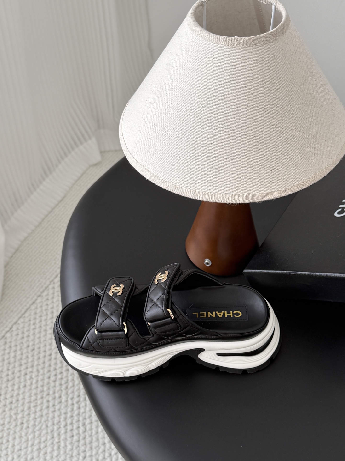 Chan 26ss velcro slippers
